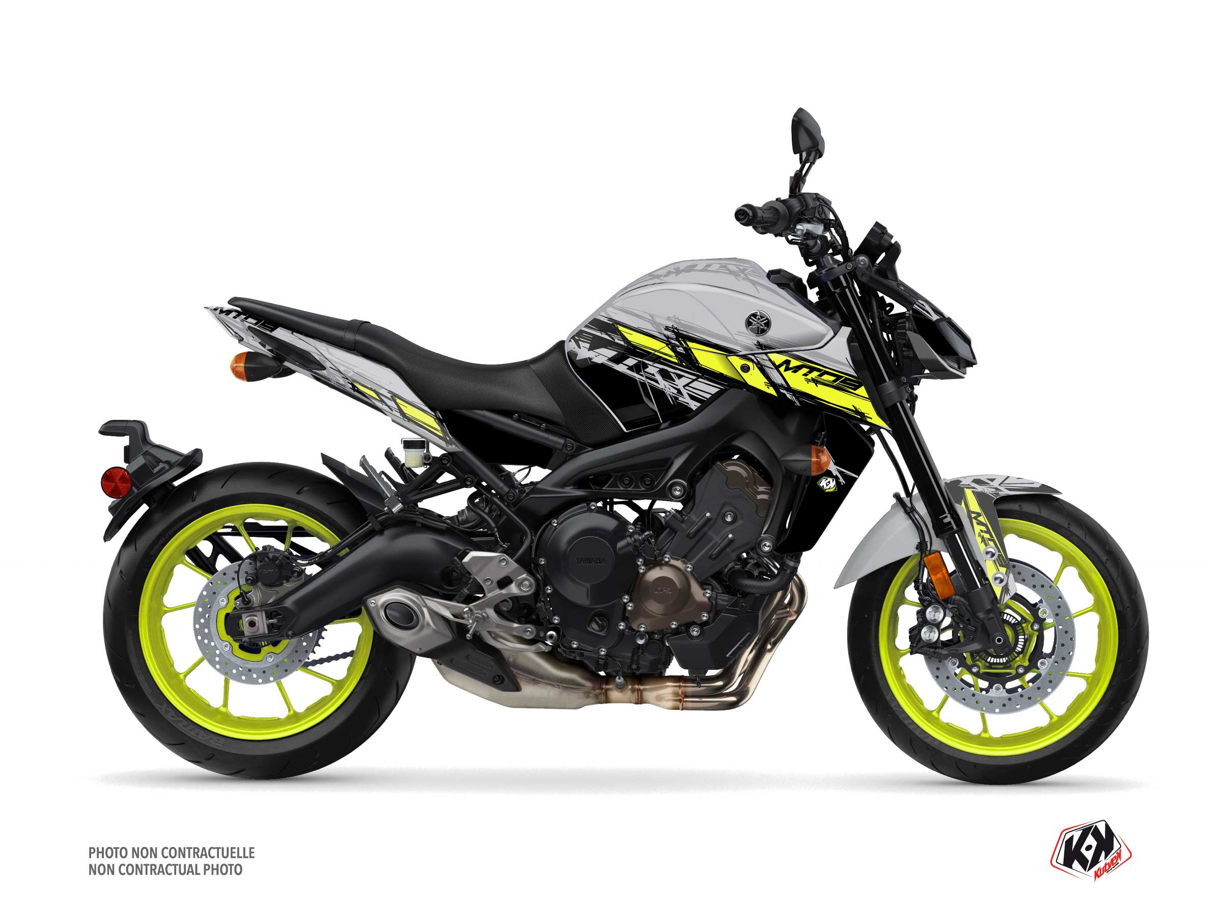 Yamaha MT 09 Street Bike Channel Graphic Kit Yellow