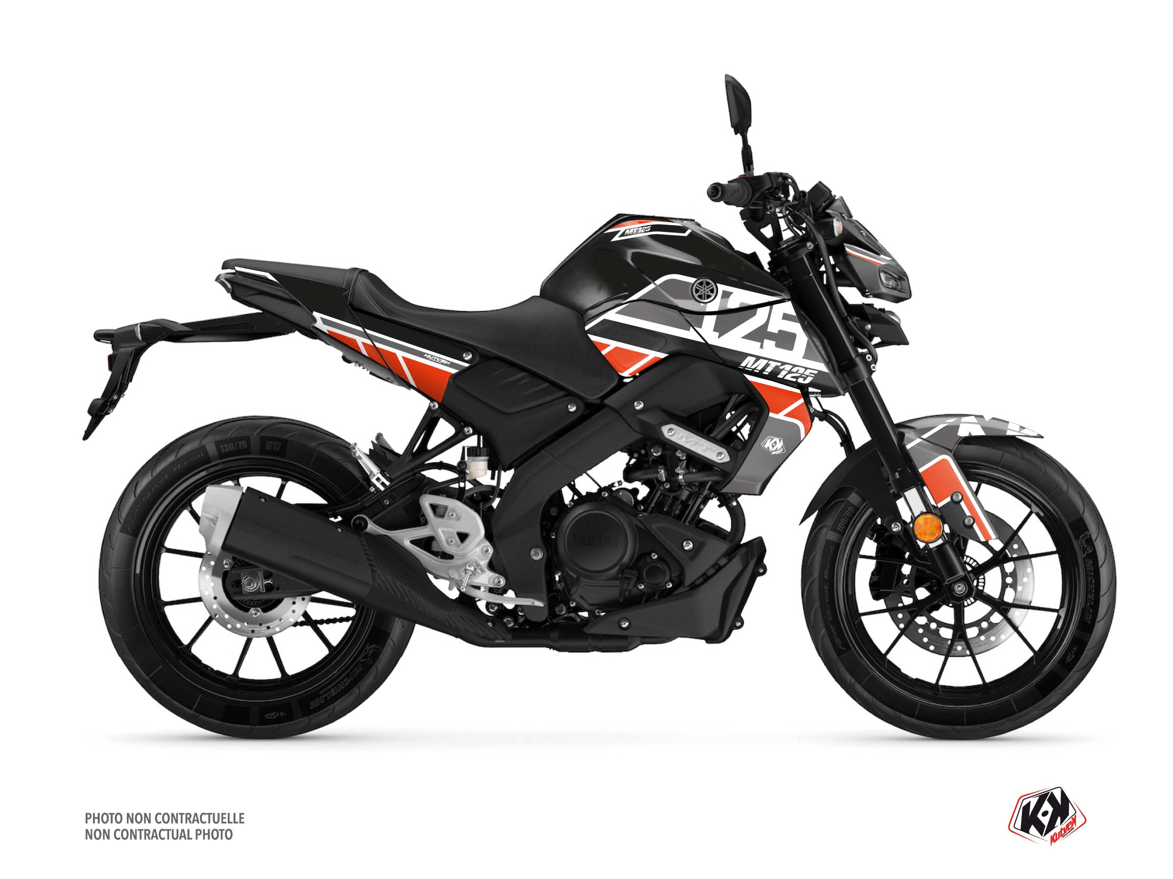 Yamaha MT 125 Street Bike Player Graphic Kit Black