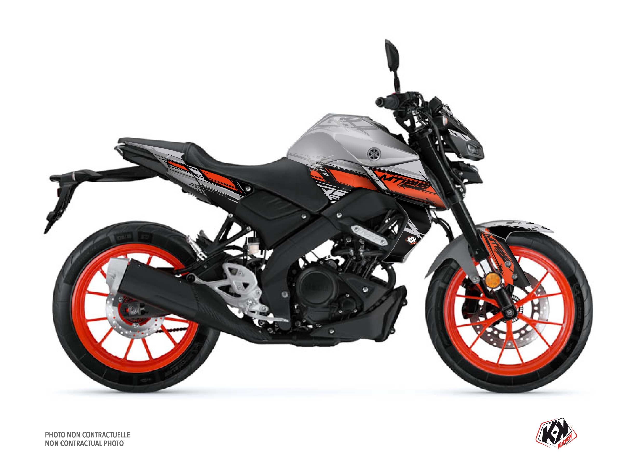 Yamaha MT 125 Street Bike Channel Graphic Kit Grey