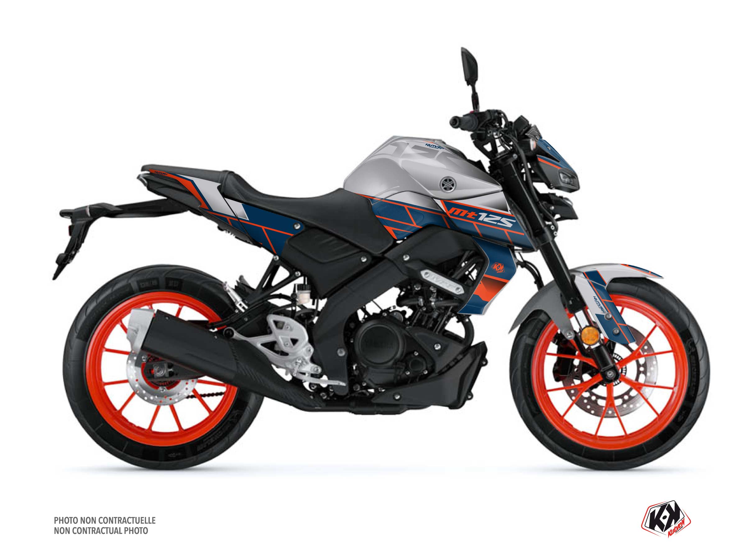 Yamaha MT 125 Street Bike Conquer Graphic Kit Grey