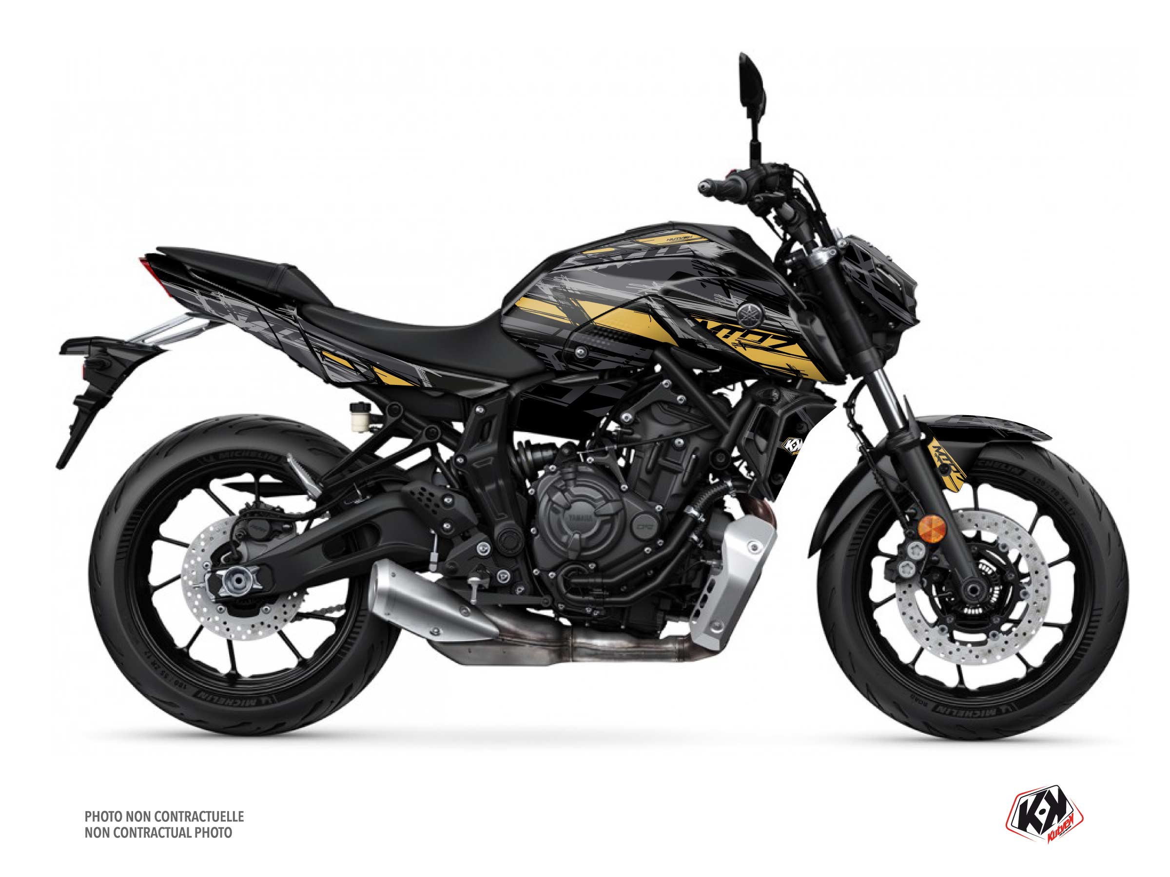 Yamaha MT 07 Street Bike Channel Graphic Kit Black