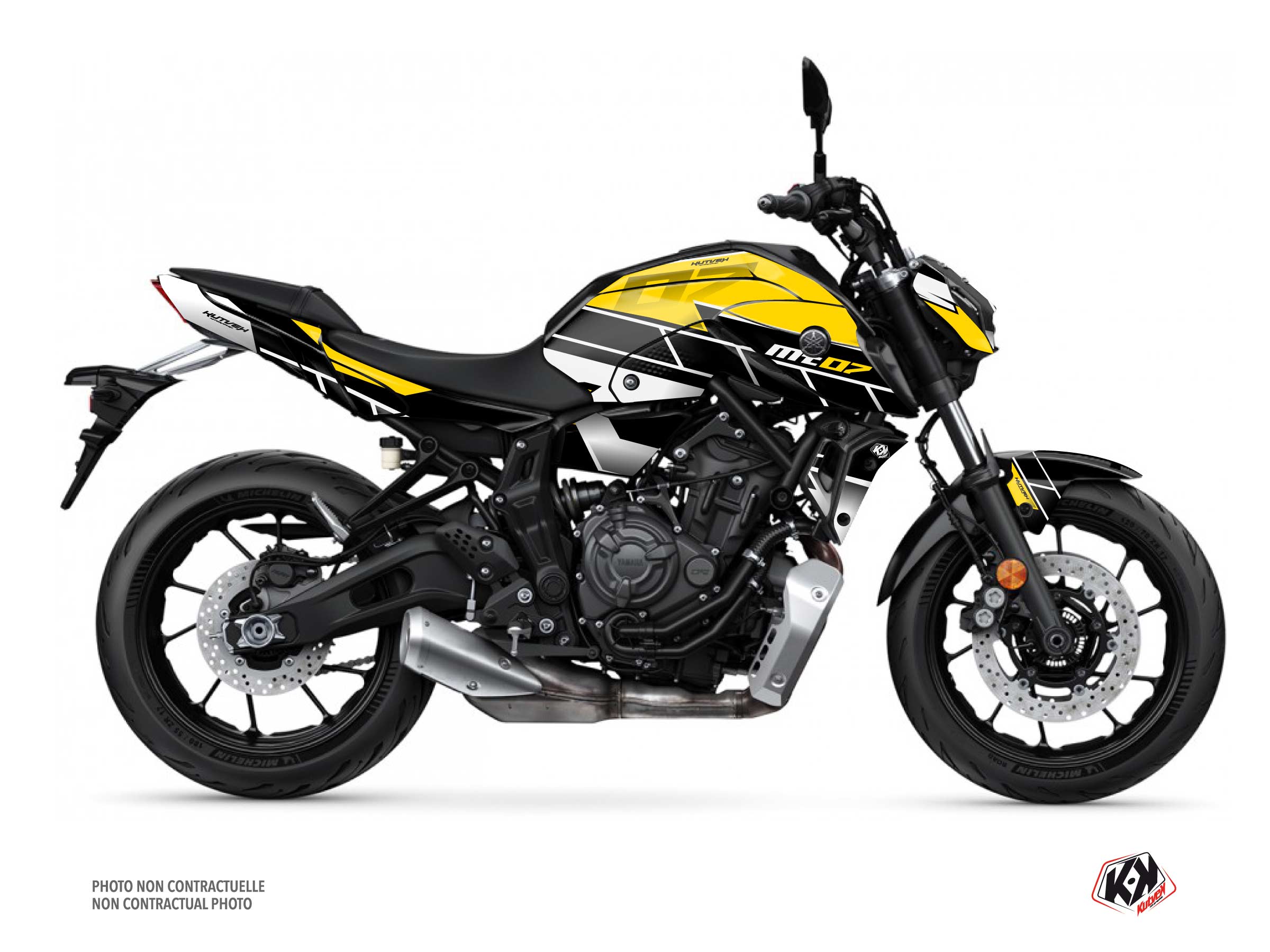 Yamaha MT 07 Street Bike Conquer Graphic Kit Black