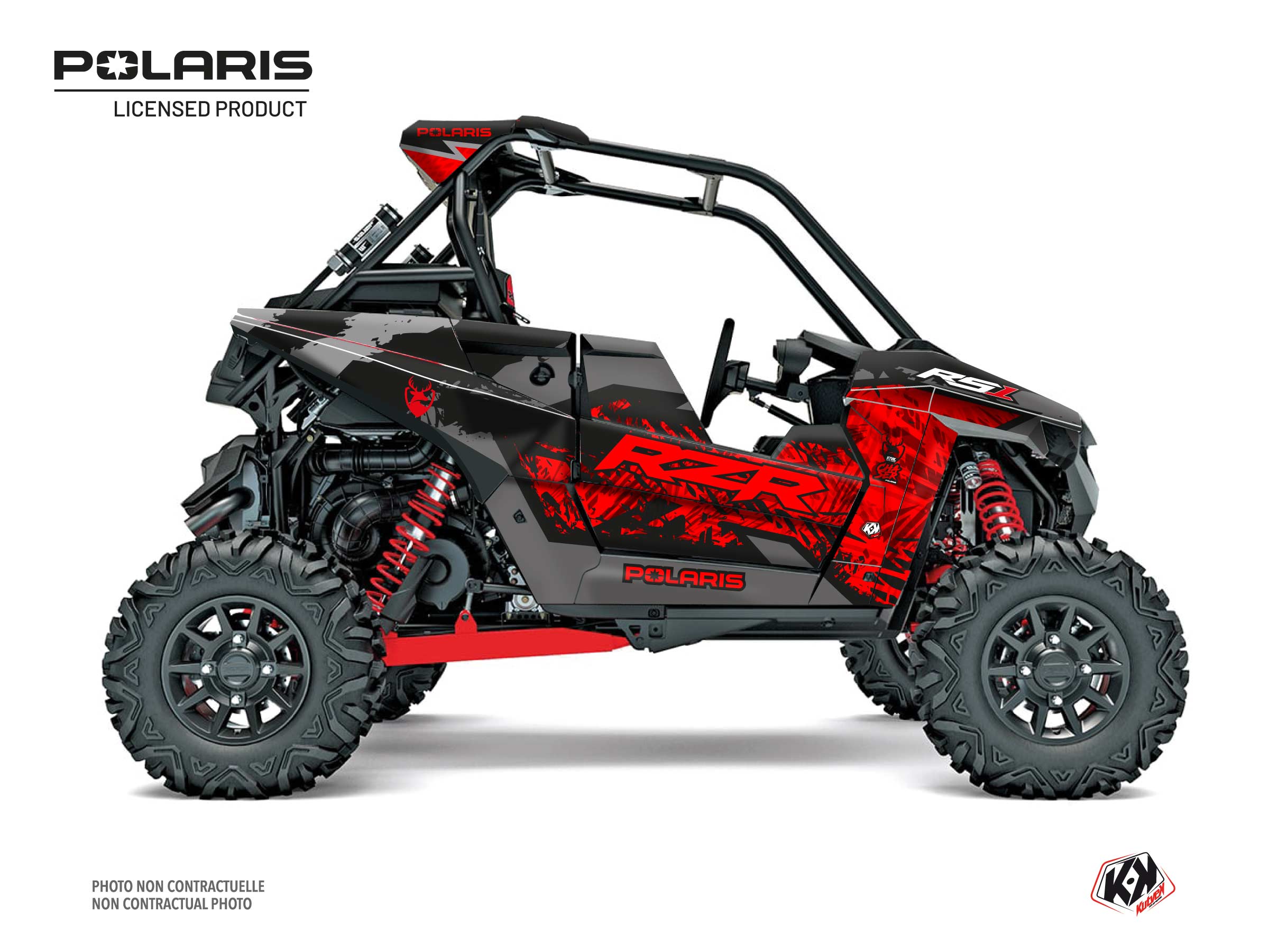 Polaris RZR RS1 UTV Chaser Graphic Kit Red FULL