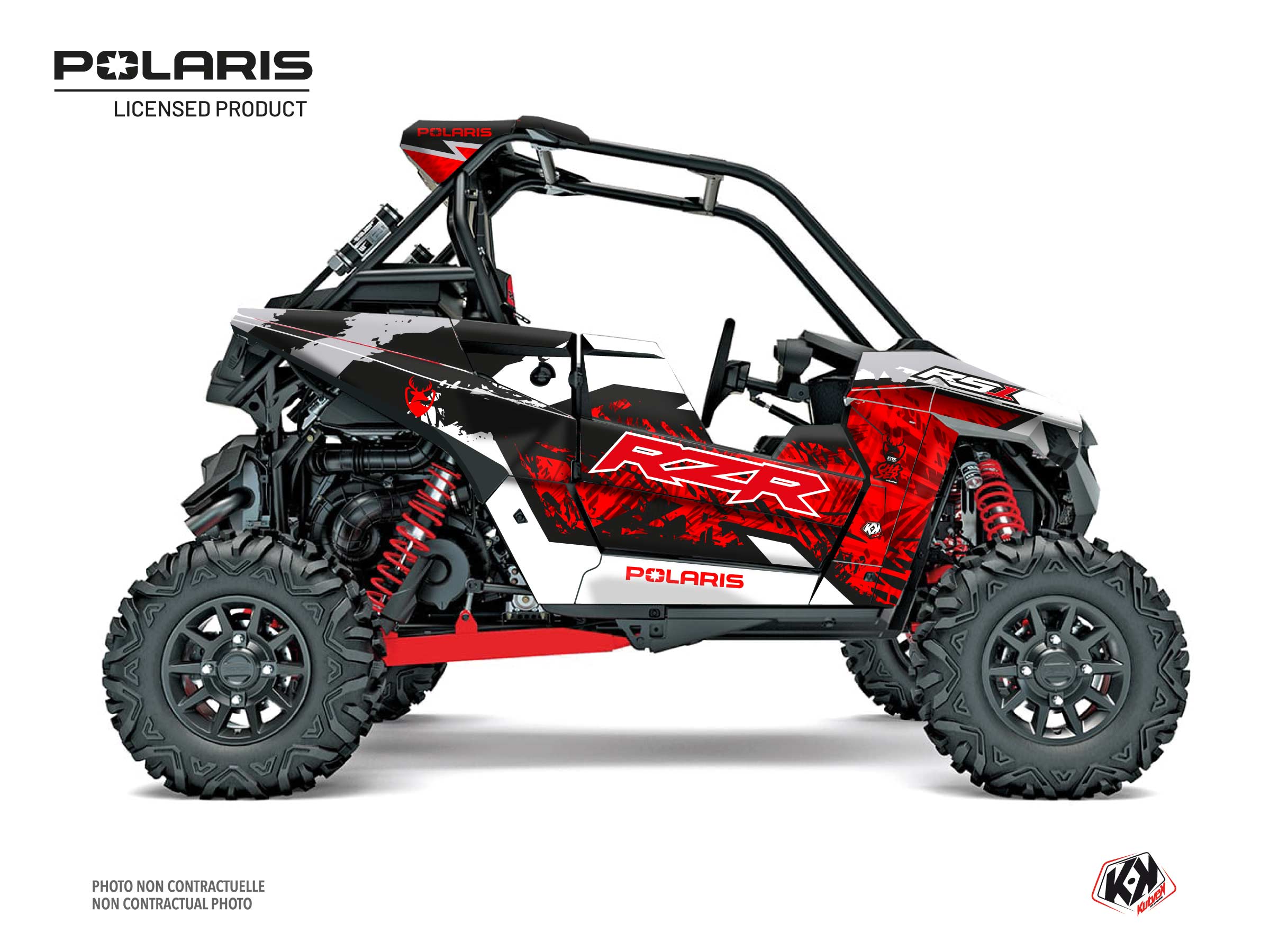 Polaris RZR RS1 UTV Chaser Graphic Kit White FULL