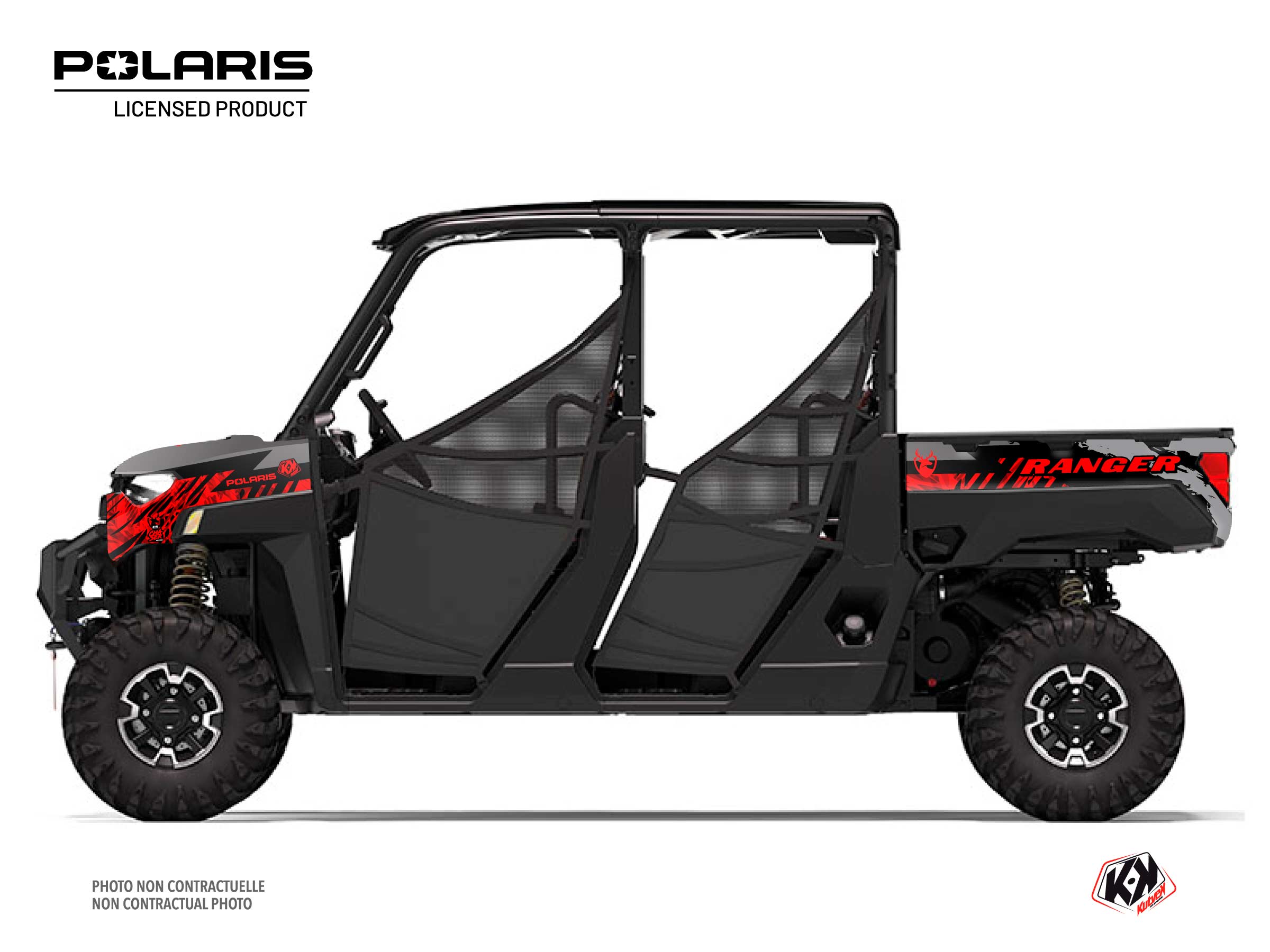 Polaris Ranger Crew UTV Chaser Graphic Kit Red