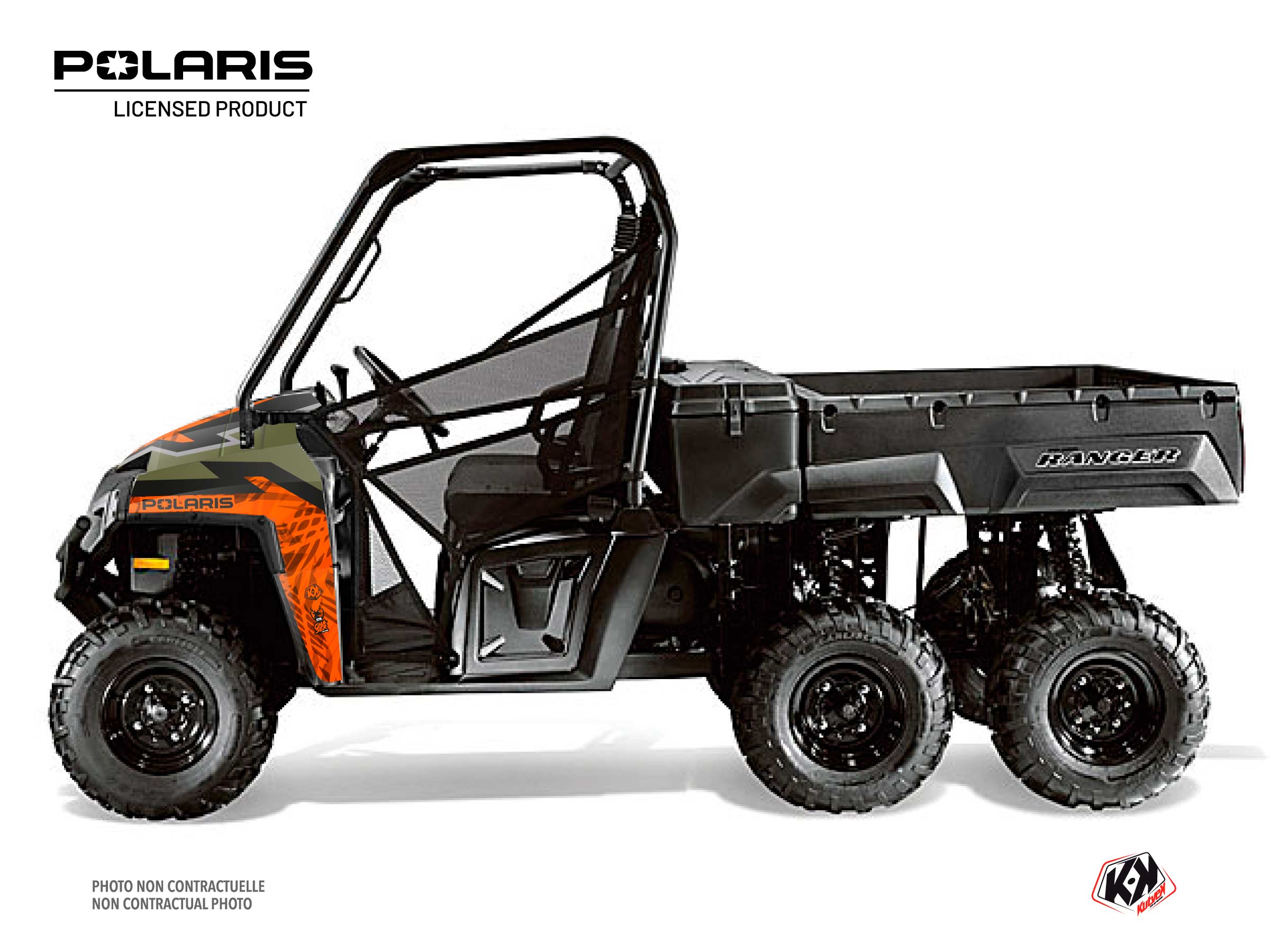 Polaris Ranger 6x6 UTV Chaser Graphic Kit Orange