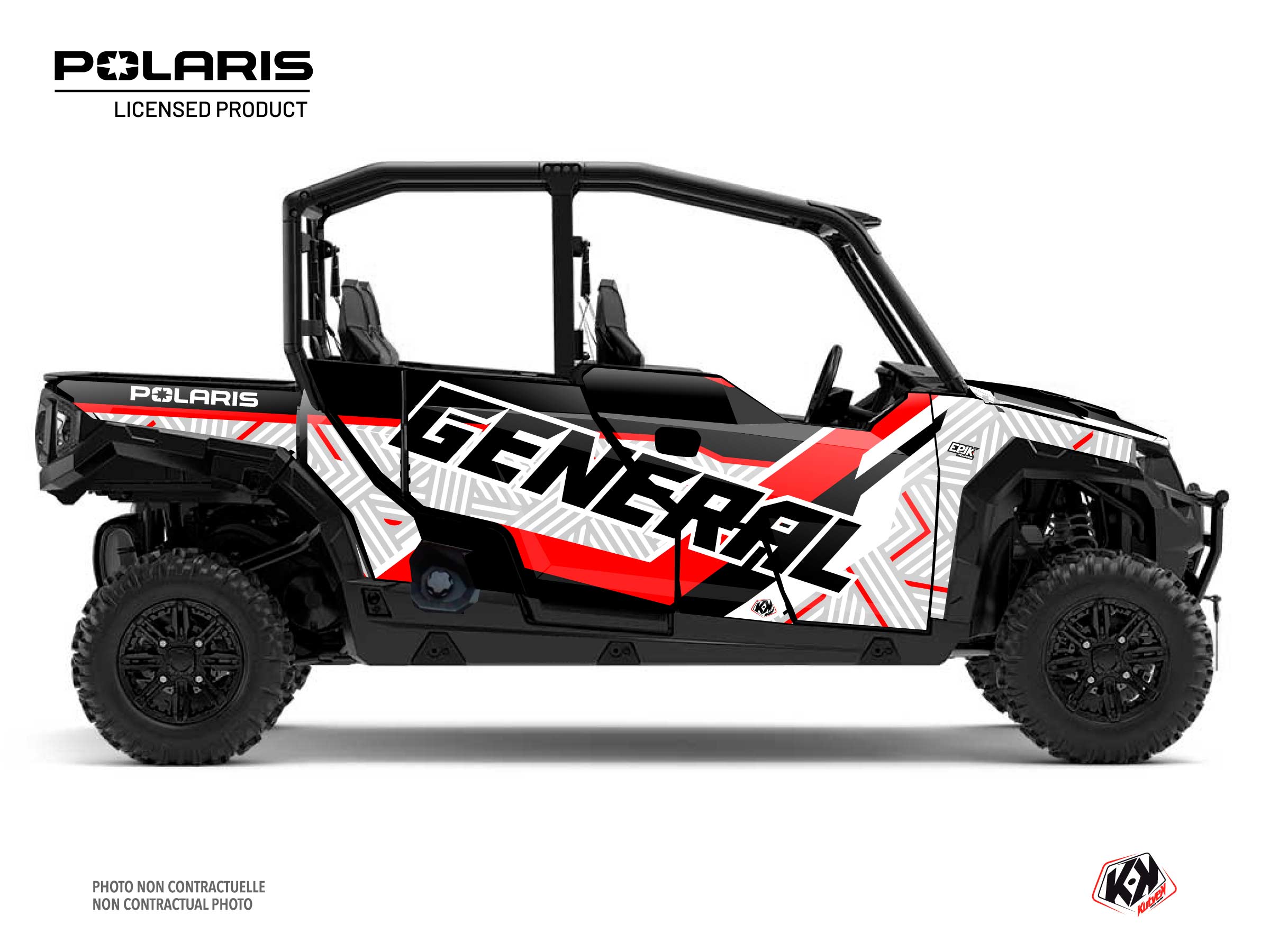 Polaris GENERAL 1000 4 doors UTV Epik Graphic Kit White