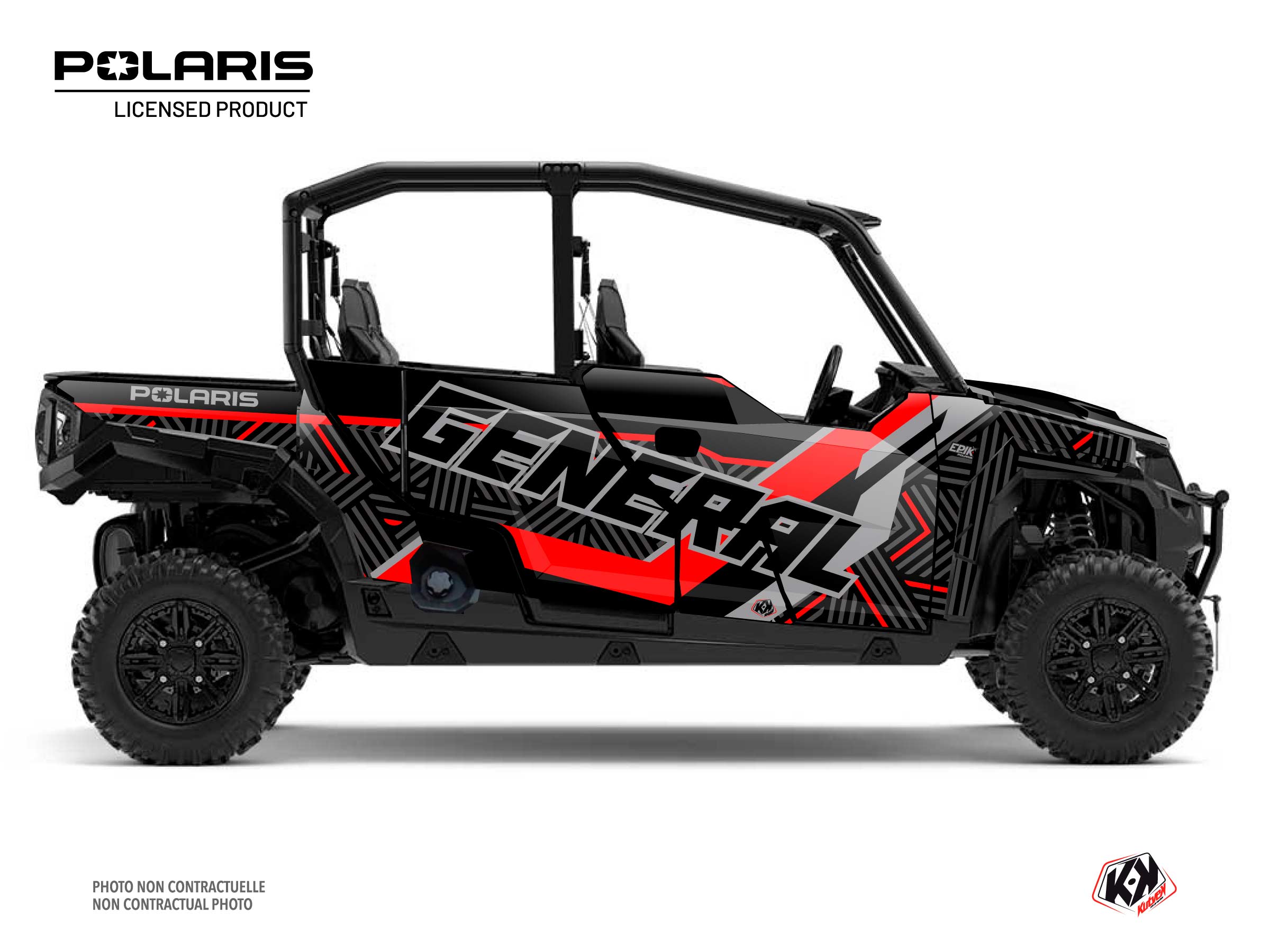 Polaris GENERAL 1000 4 doors UTV Epik Graphic Kit Black