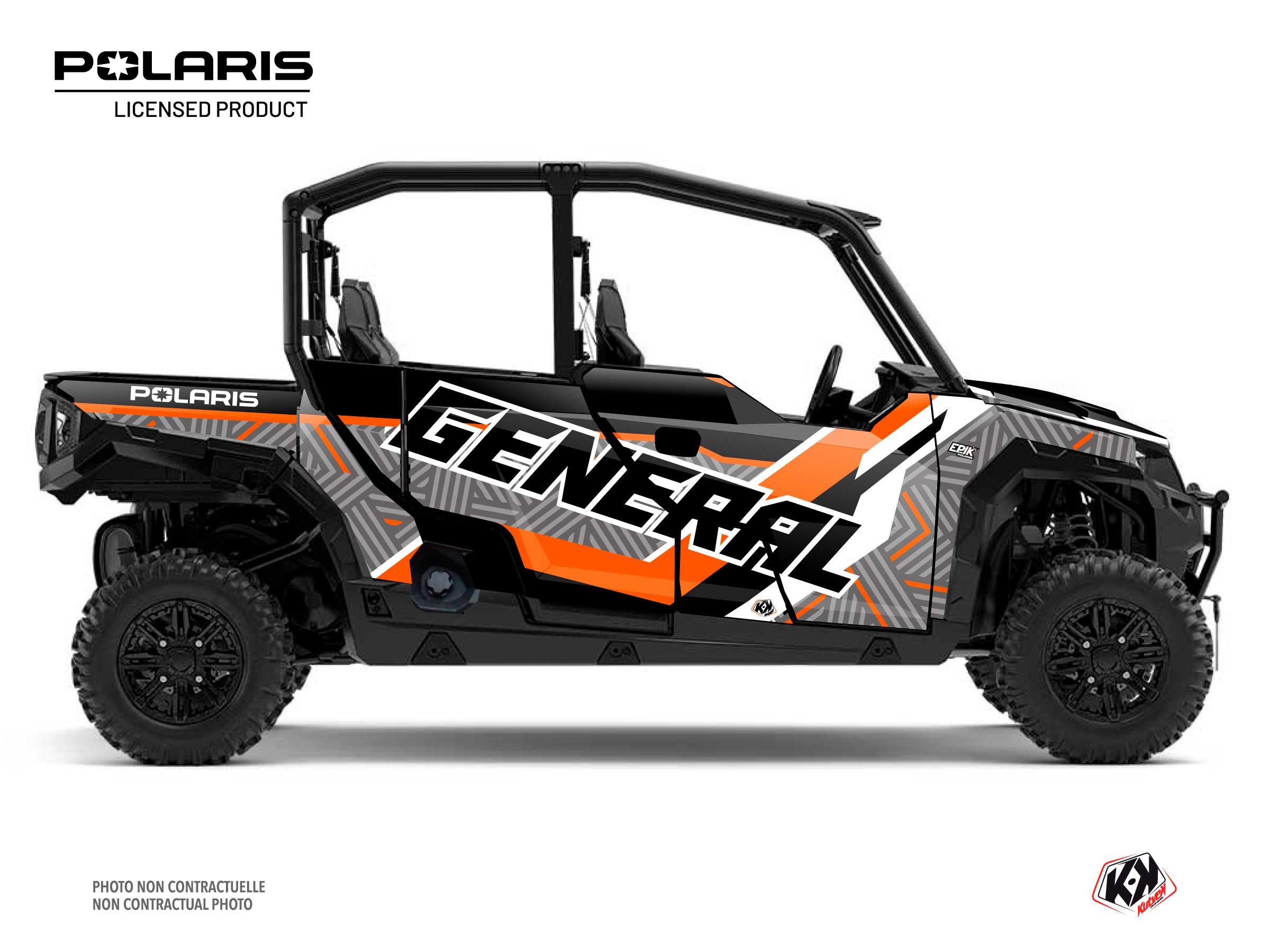 Polaris GENERAL 1000 4 doors UTV Epik Graphic Kit Grey