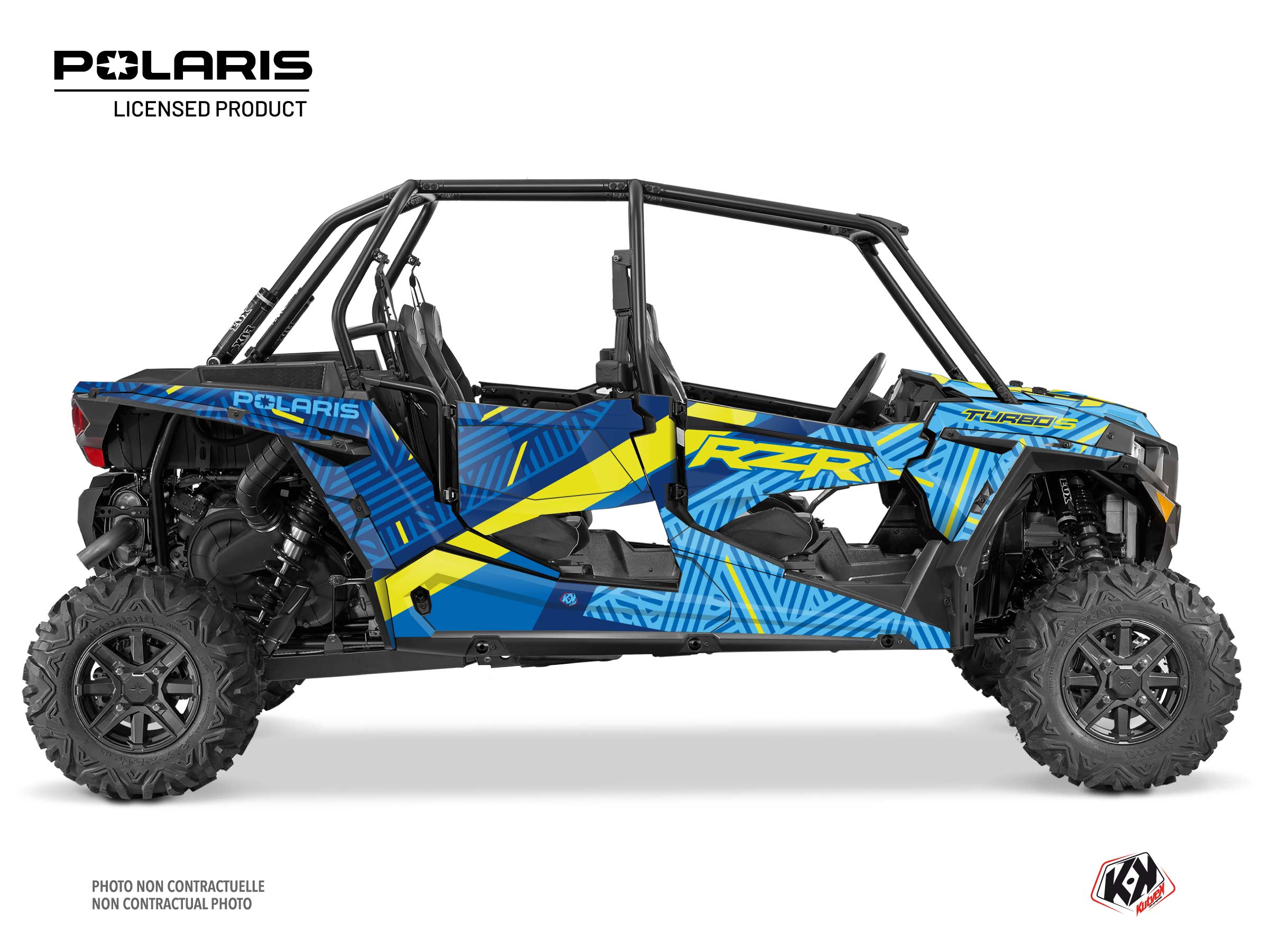 Polaris RZR Turbo S 4 doors UTV Epik Graphic Kit Blue