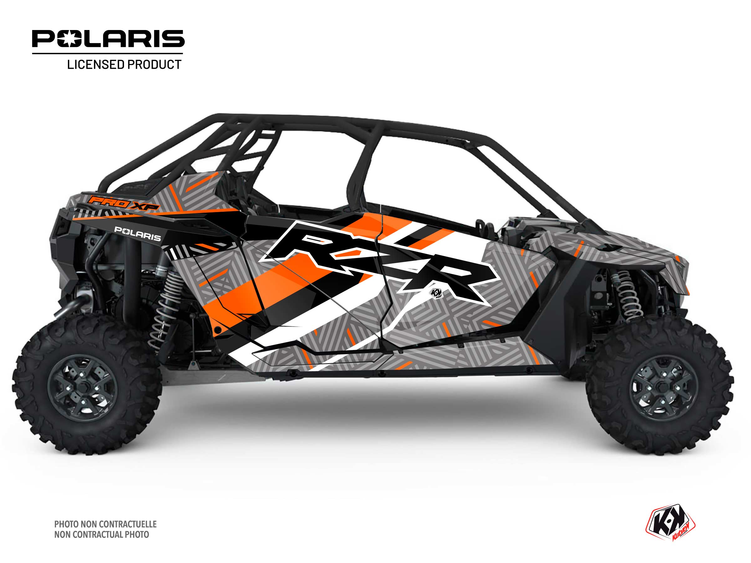 Polaris RZR PRO XP UTV 4 doors Epik Graphic Kit Grey