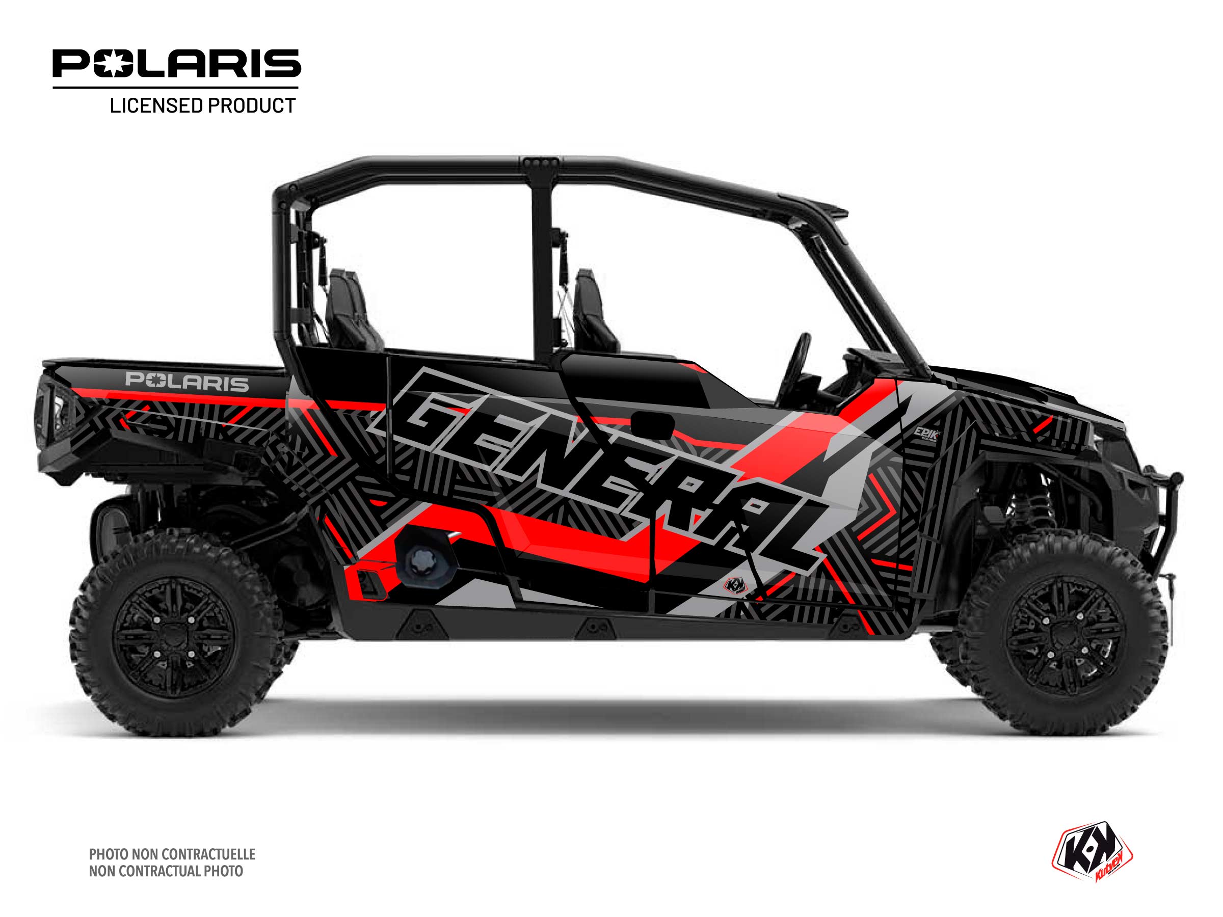 Polaris GENERAL 1000 4 doors UTV Epik Graphic Kit Black FULL
