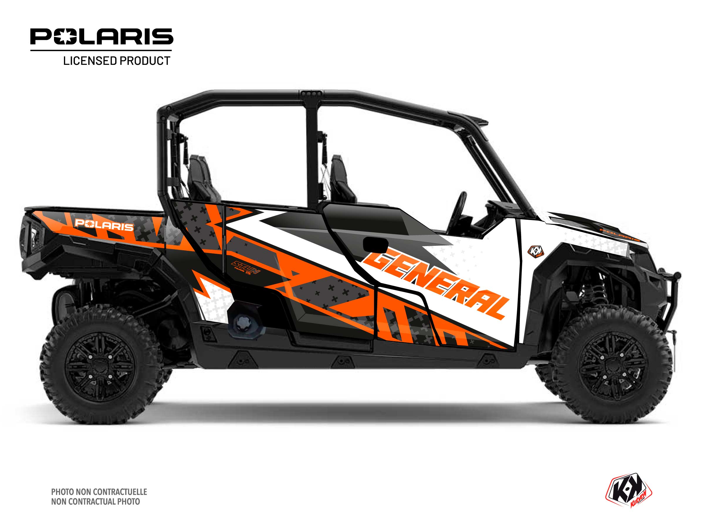 Polaris GENERAL 1000 4 doors UTV Stun Graphic Kit White