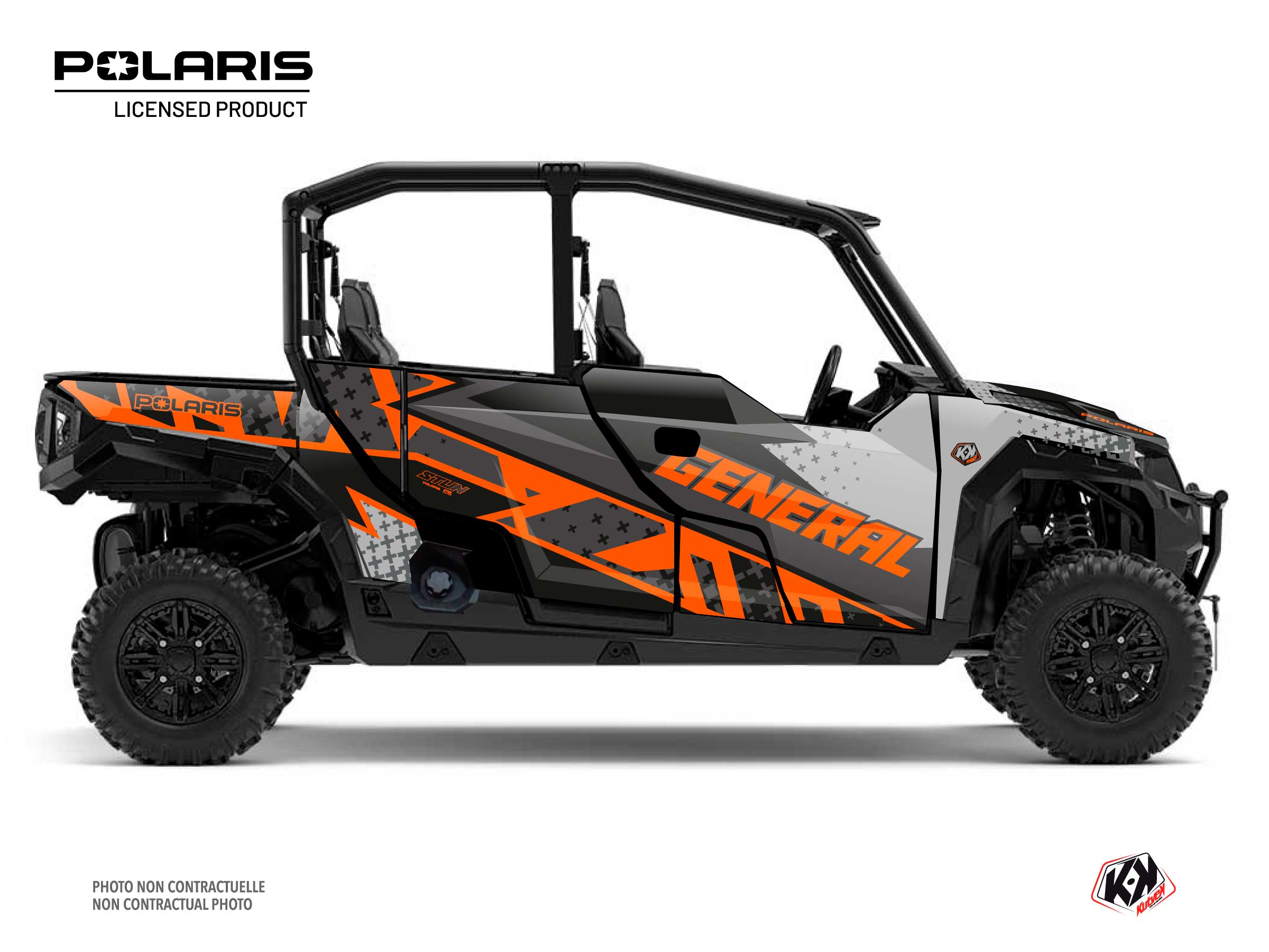 Polaris GENERAL 1000 4 doors UTV Stun Graphic Kit Grey