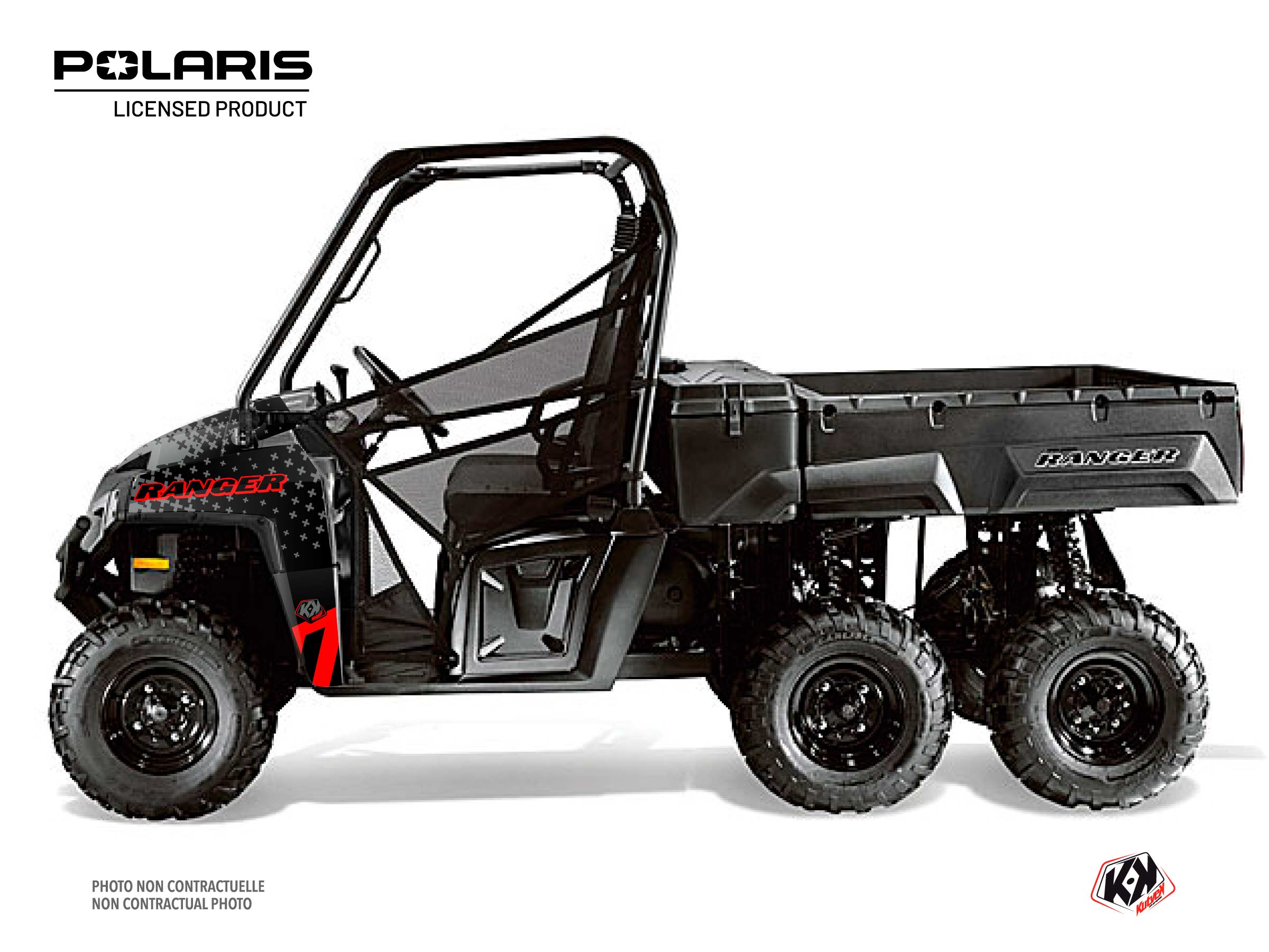 Polaris Ranger 6x6 UTV Stun Graphic Kit Black