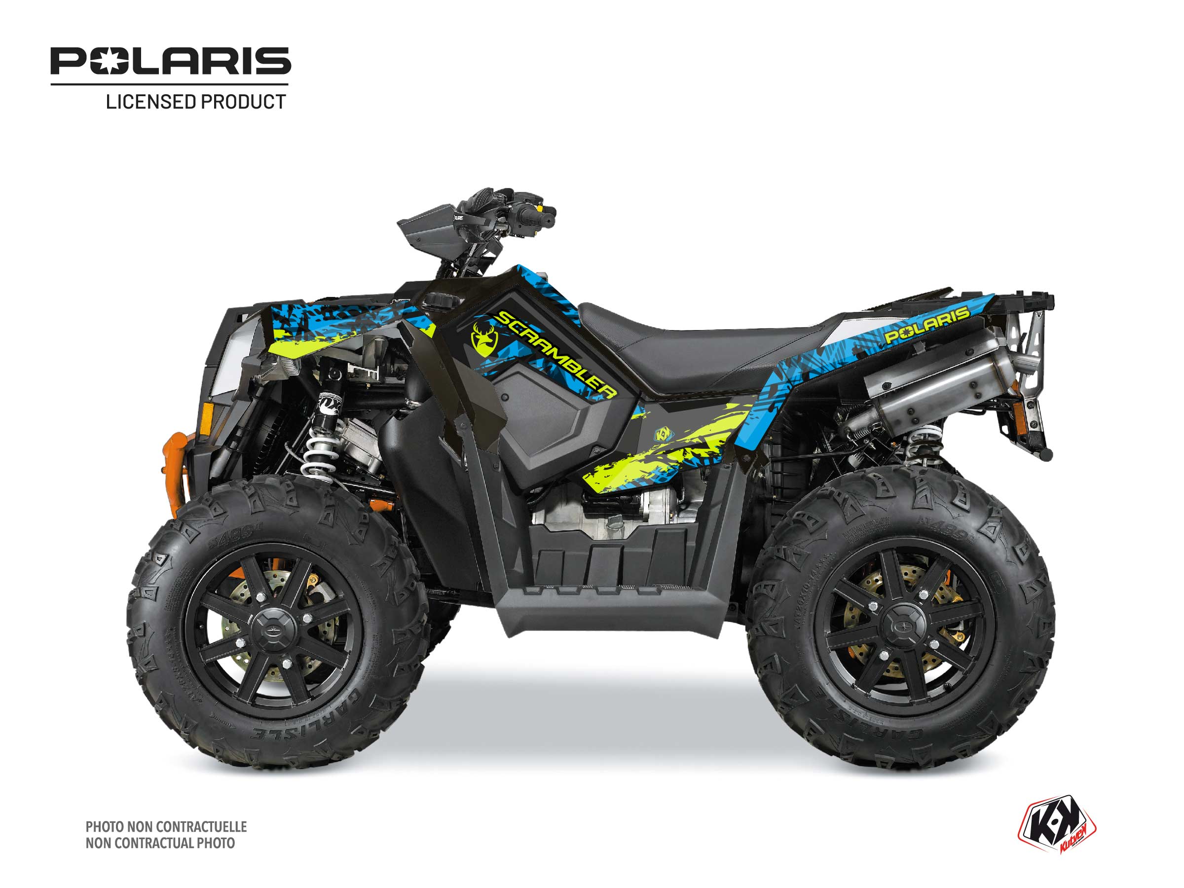 Polaris Scrambler 850-1000 XP ATV Chaser Graphic Kit Blue