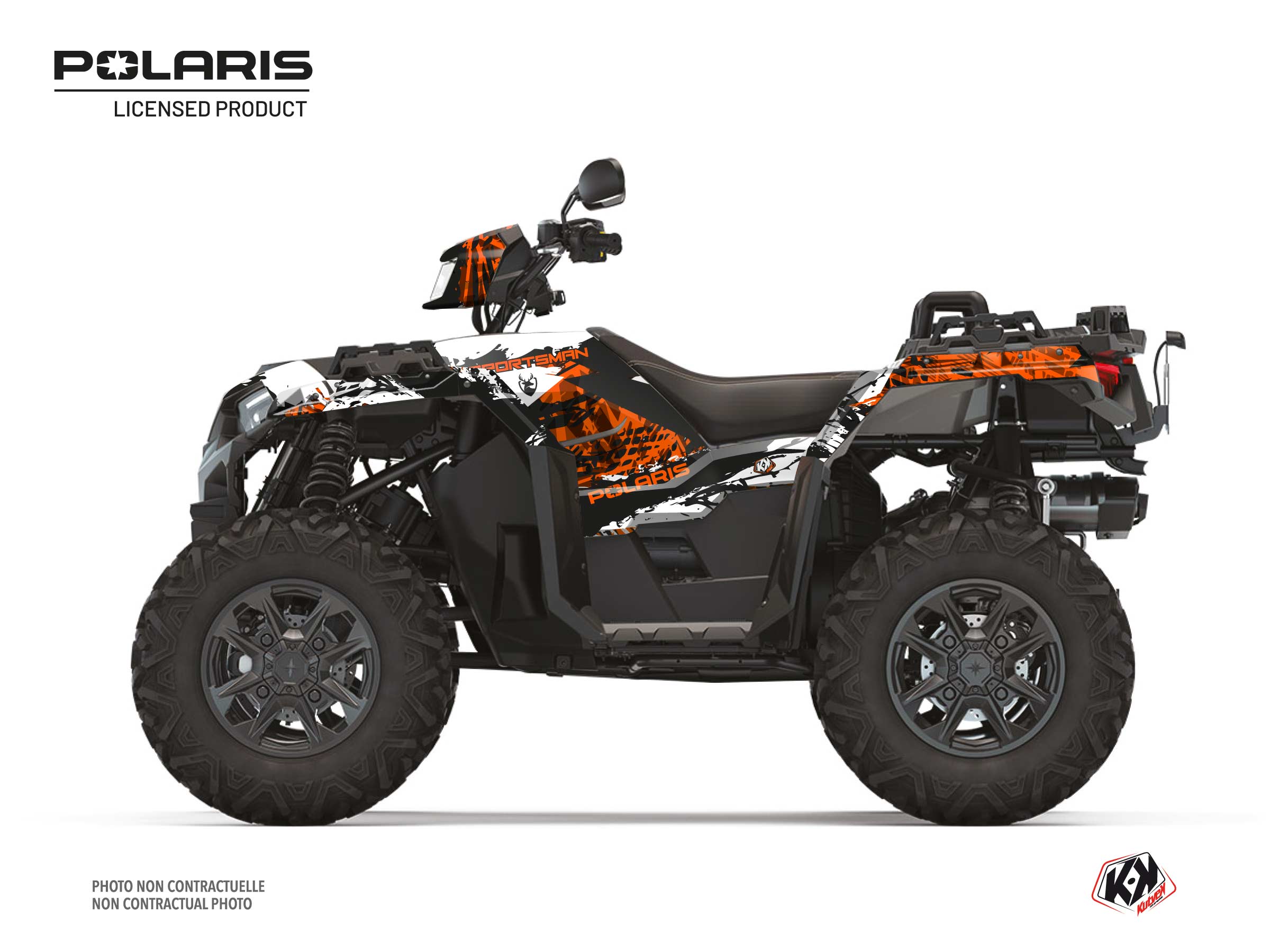 Polaris 1000 Sportsman XP S Forest ATV Chaser Graphic Kit White
