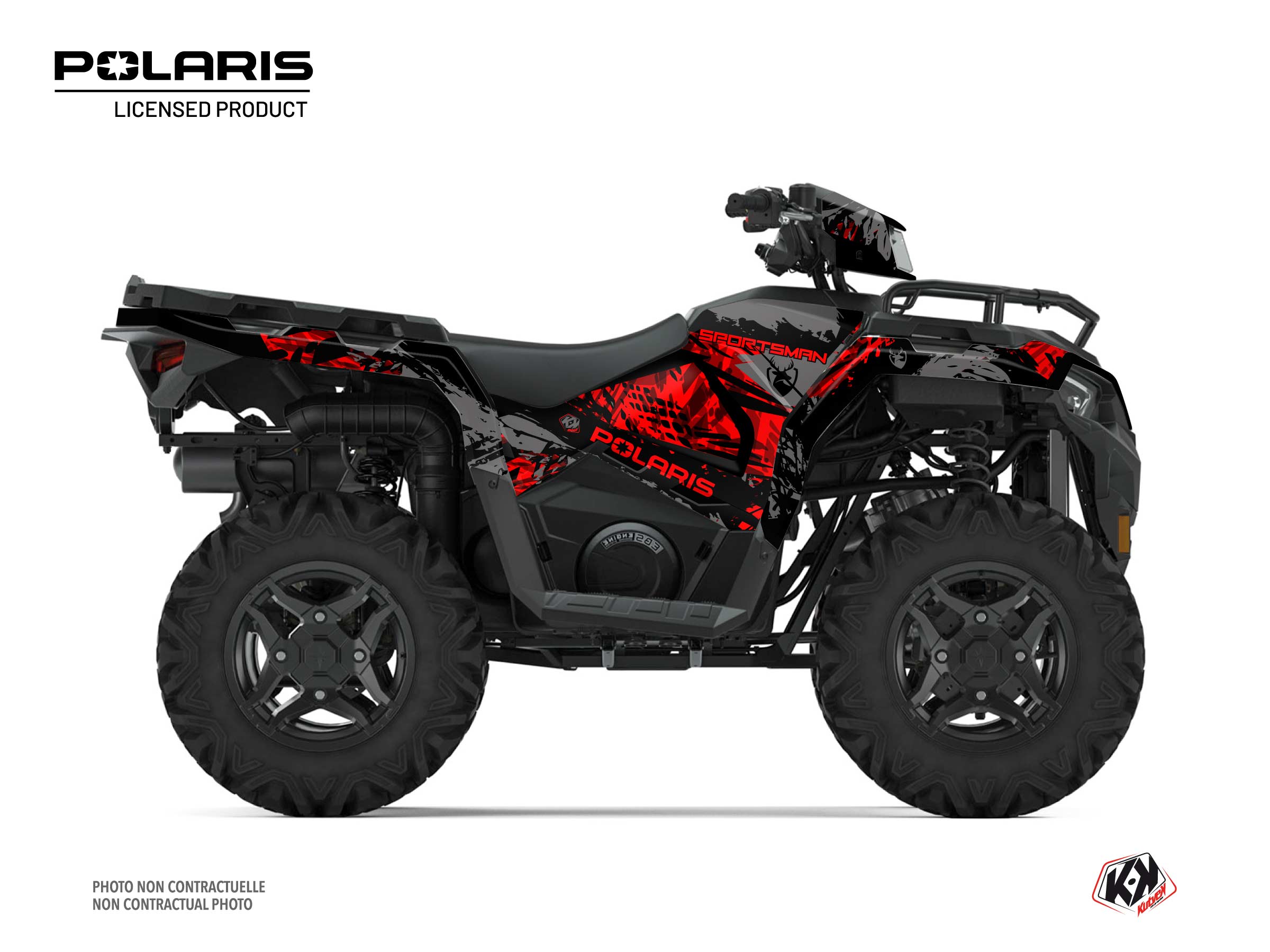 Polaris 570 Sportsman ATV Chaser Graphic Kit Black