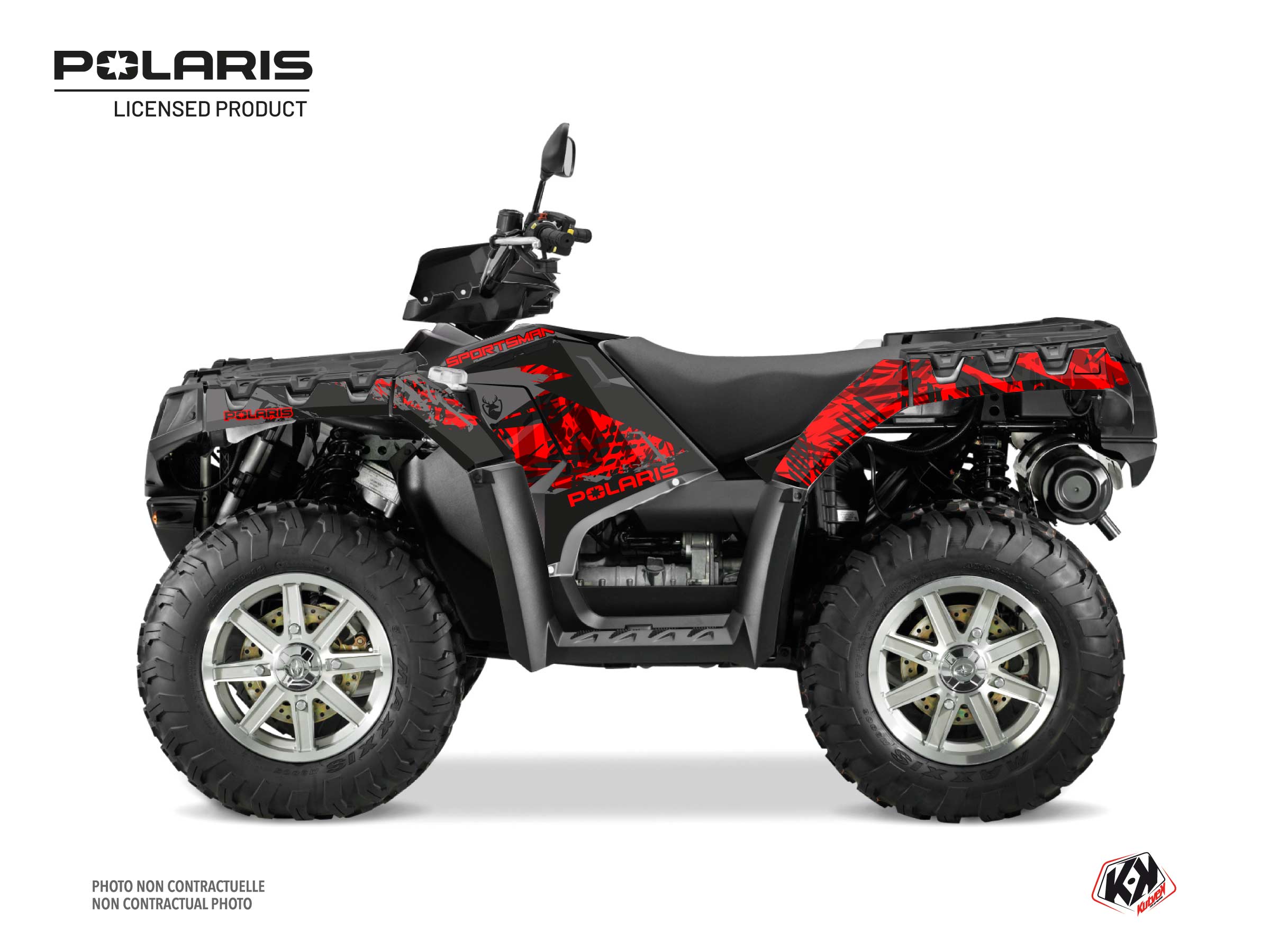 Polaris 1000 XP Sportsman Touring ATV Chaser Graphic Kit Black