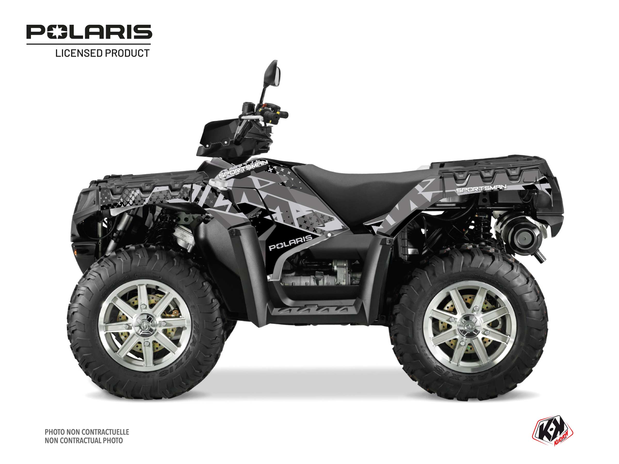 Polaris 850 Sportsman Touring ATV Stun Graphic Kit Grey