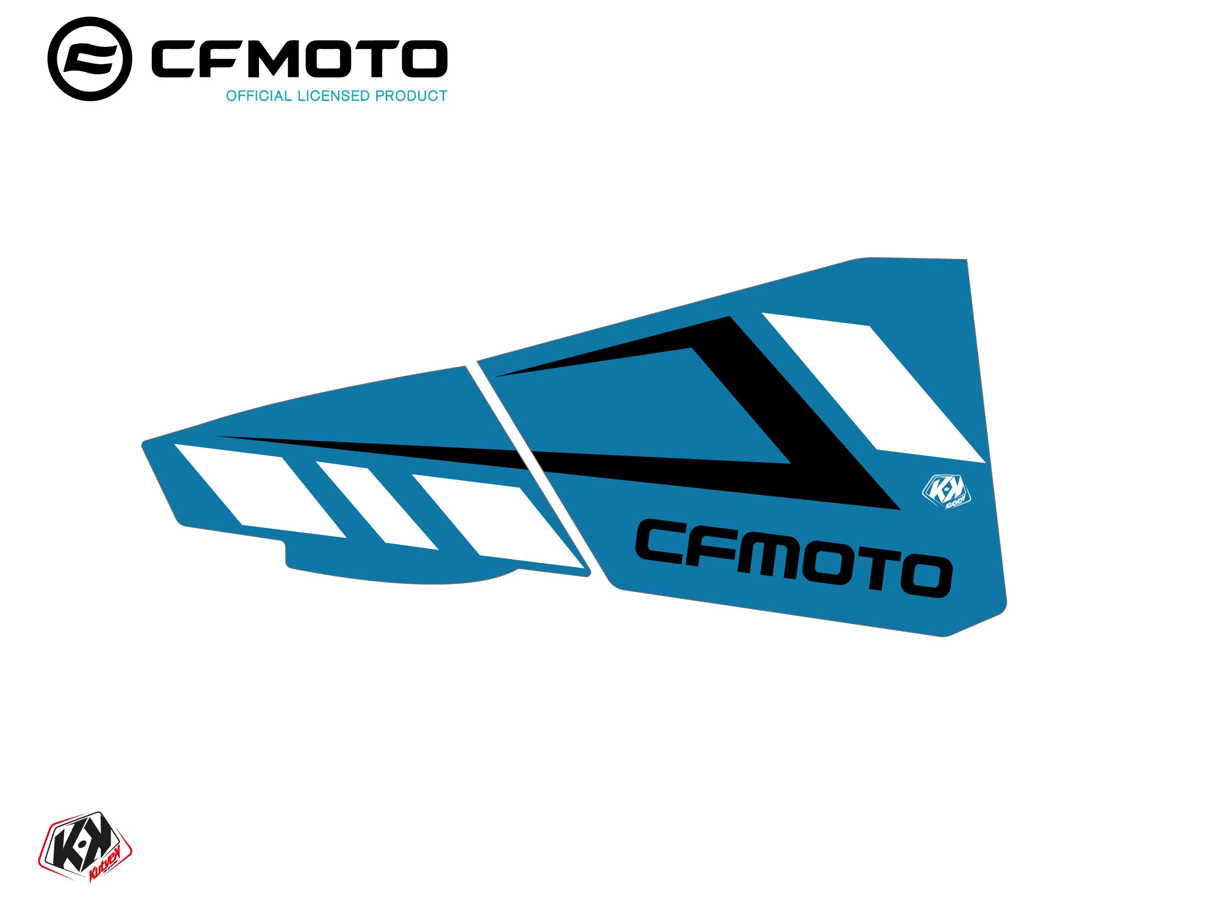 Kit Déco Bas de Portes BPZ1 CF Moto Zforce 500-550-800-1000 Bleu