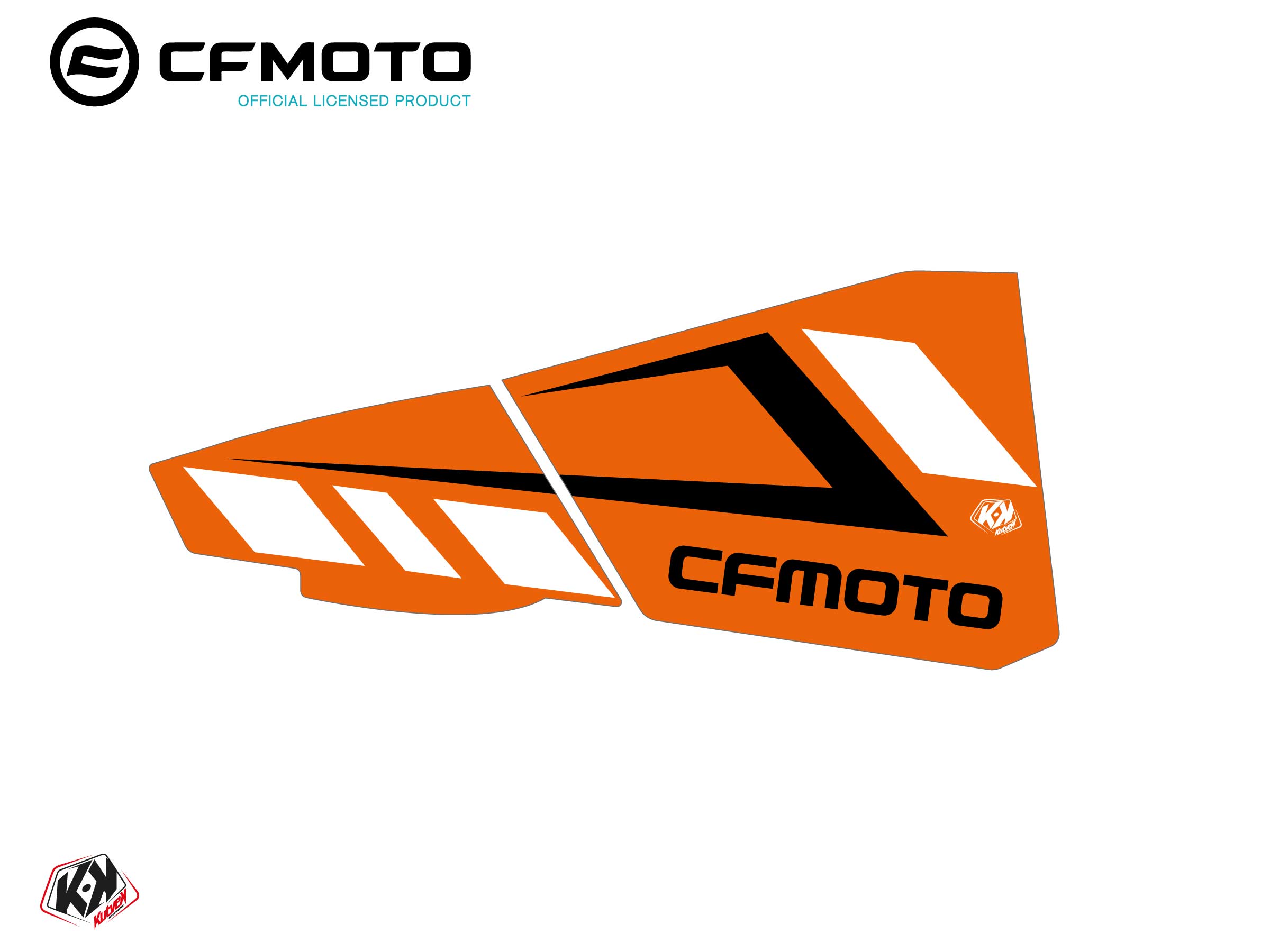 Graphic Kit Lower Half Doors BPZ1 CF Moto Zforce 500-550-800-1000 Orange