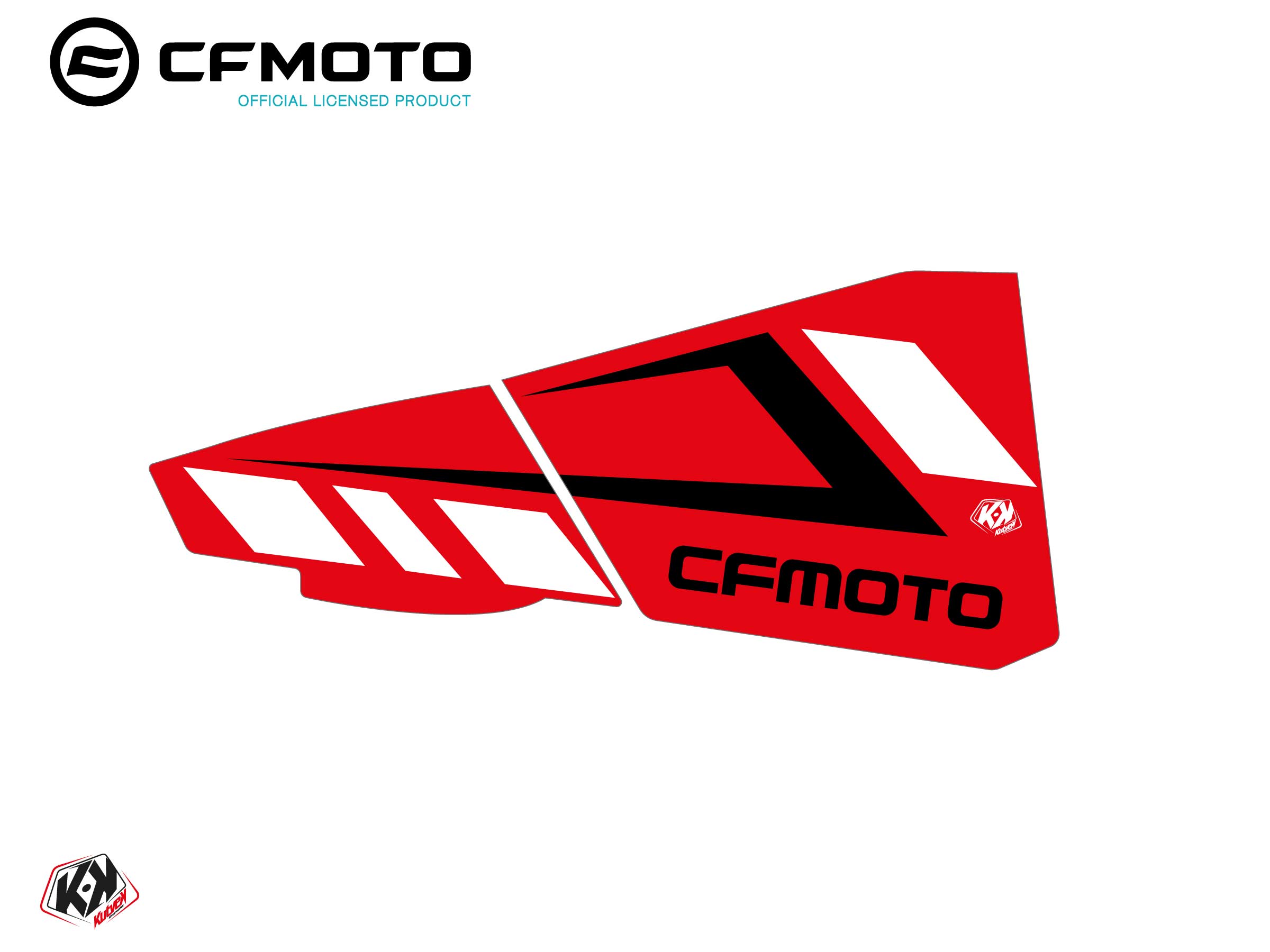 Kit Déco Bas de Portes BPZ1 CF Moto Zforce 500-550-800-1000 Rouge