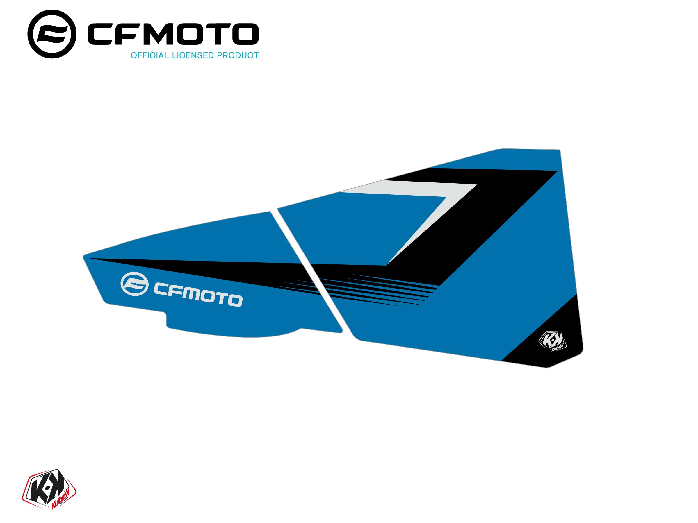 Graphic Kit Lower Half Doors BPZ3 CF Moto Zforce 500-550-800-1000 Blue