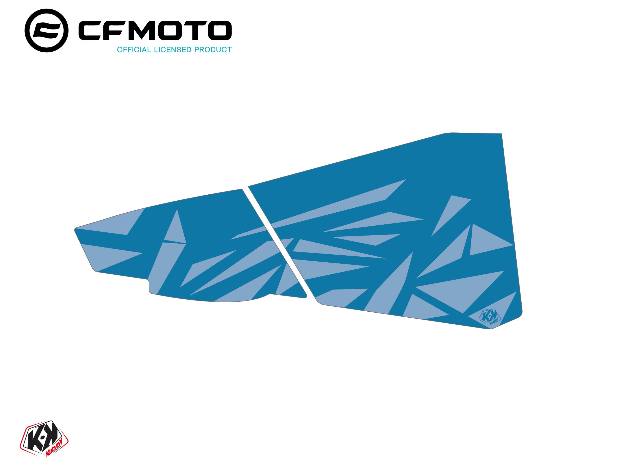 Graphic Kit Lower Half Doors BPZ4 CF Moto Zforce 500-550-800-1000 Blue