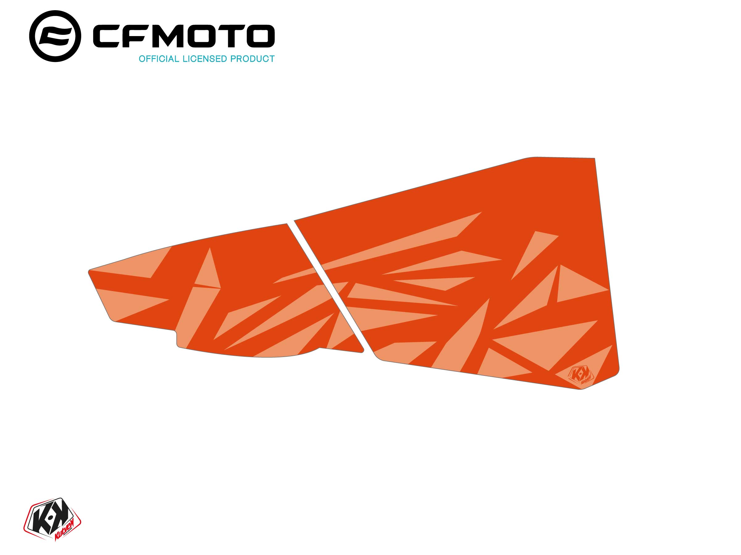 Graphic Kit Lower Half Doors BPZ4 CF Moto Zforce 500-550-800-1000 Orange