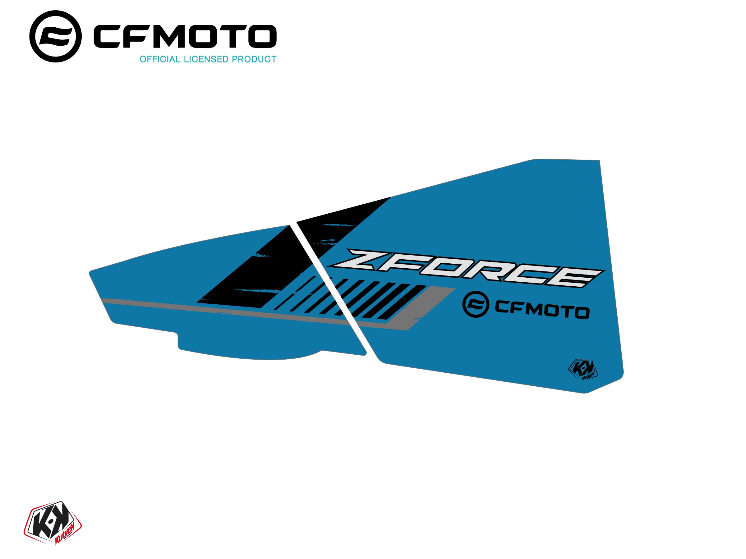 Graphic Kit Lower Half Doors BPZ5 CF Moto Zforce 500-550-800-1000 Blue