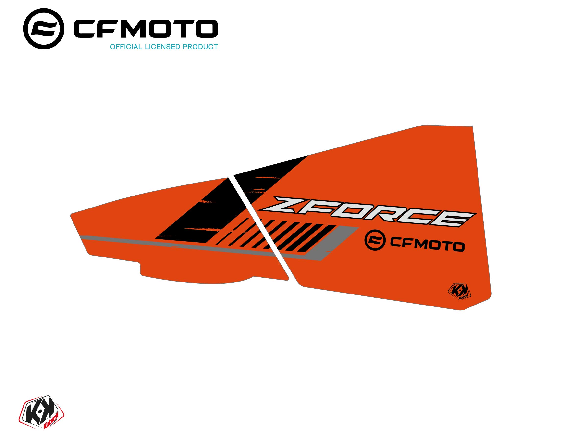 Graphic Kit Lower Half Doors BPZ5 CF Moto Zforce 500-550-800-1000 Orange