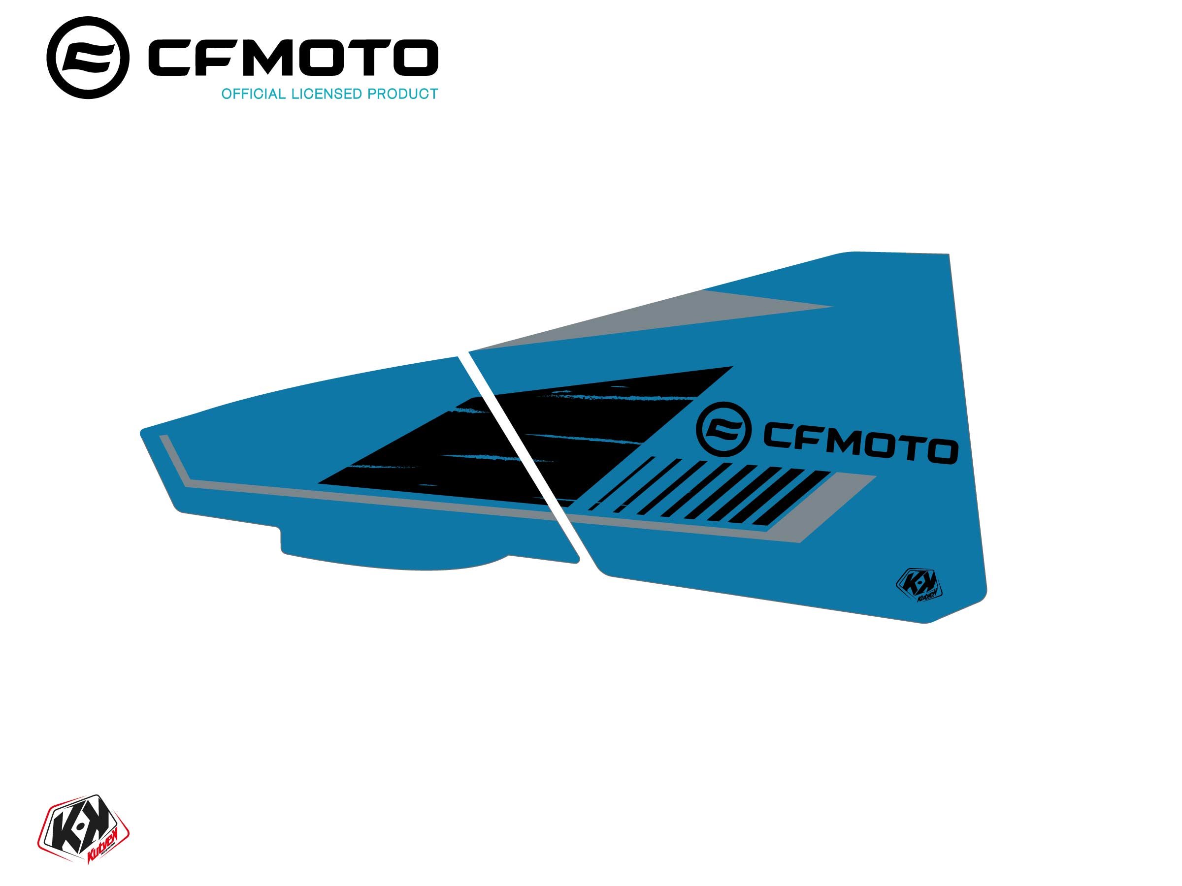 Graphic Kit Lower Half Doors BPZ6 CF Moto Zforce 500-550-800-1000 Blue