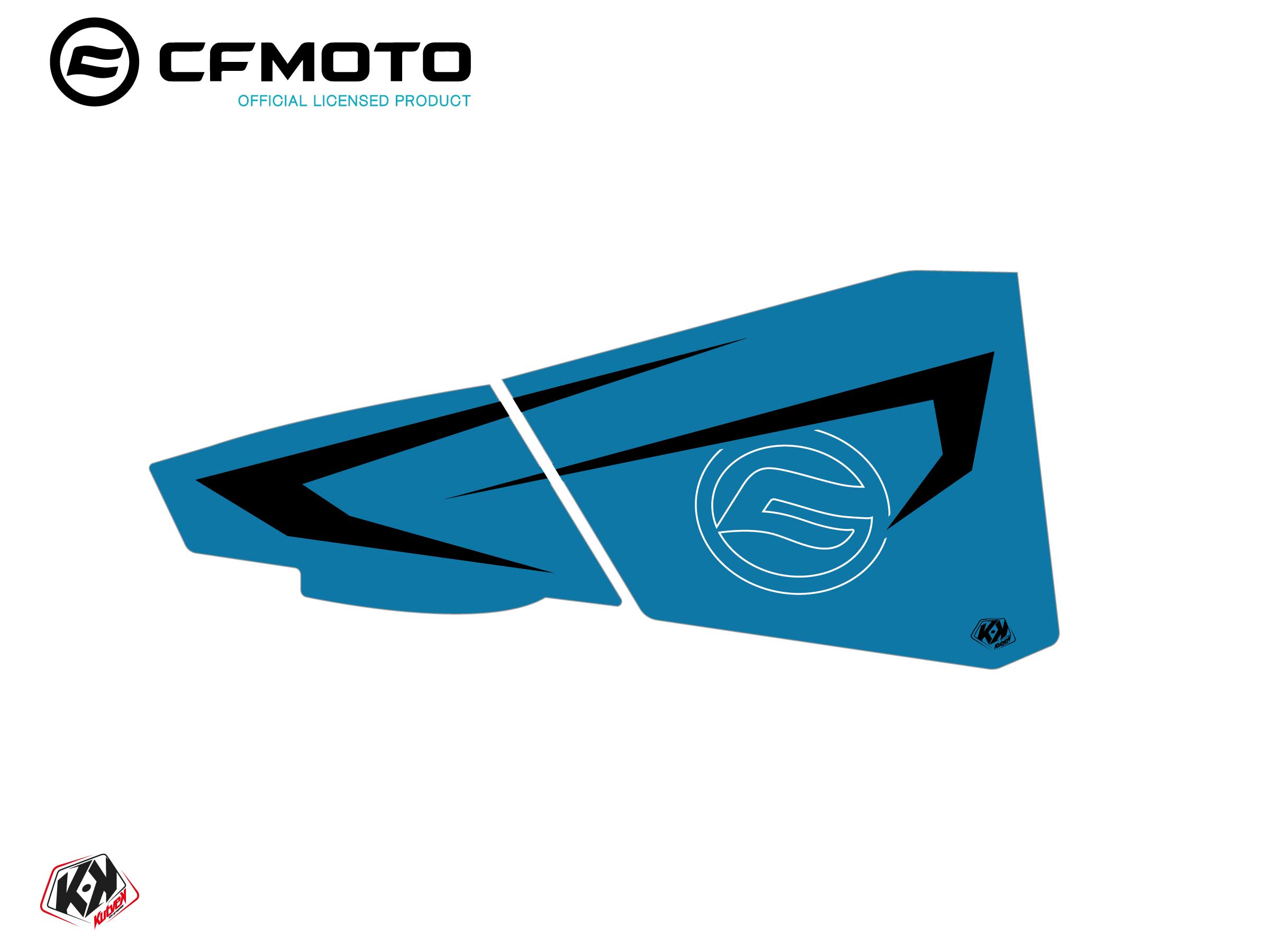 Graphic Kit Lower Half Doors BPZ7 CF Moto Zforce 500-550-800-1000 Blue