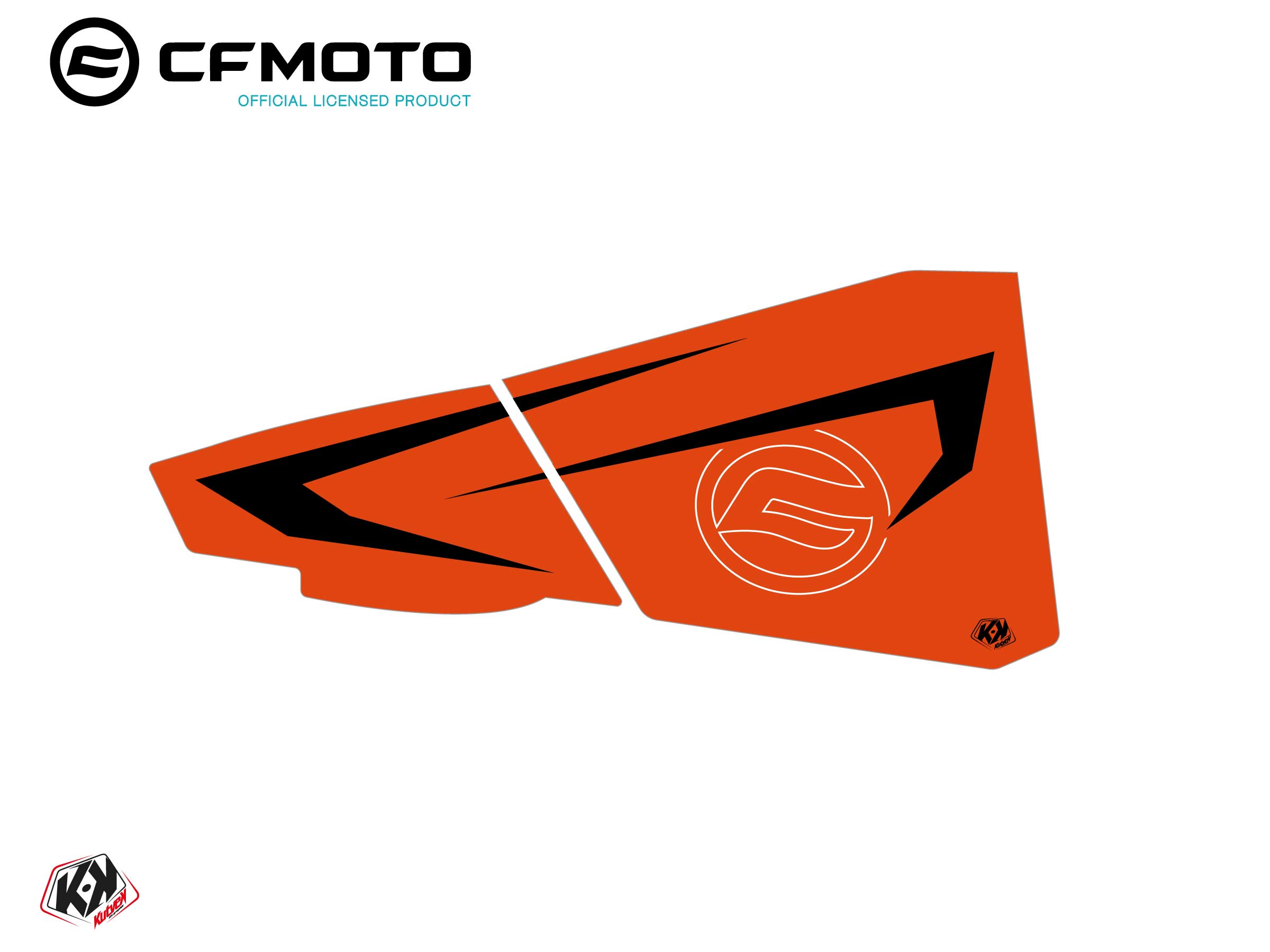 Graphic Kit Lower Half Doors BPZ7 CF Moto Zforce 500-550-800-1000 Orange