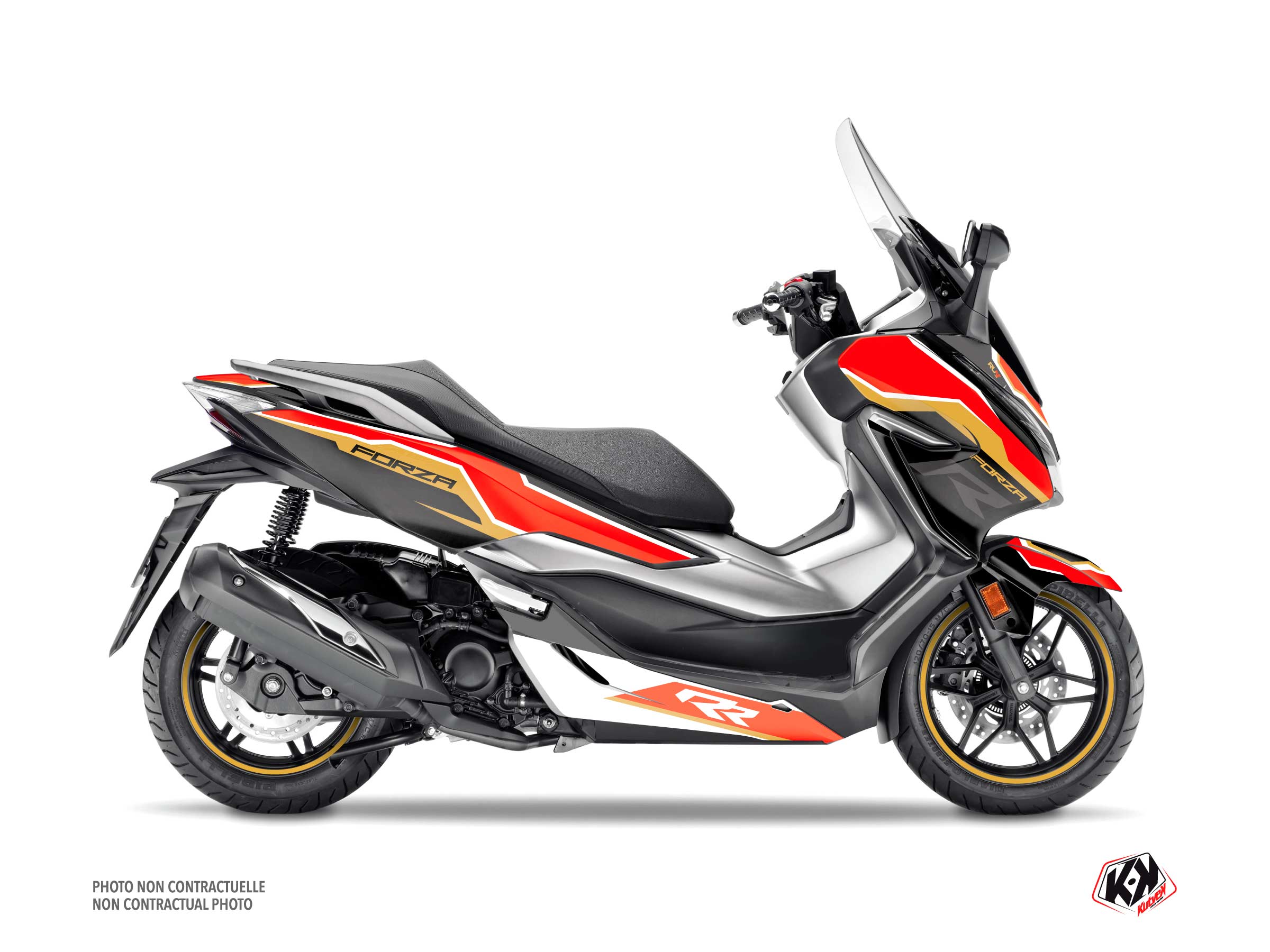 Honda Forza 125 Maxiscooter Run Graphic Kit Black