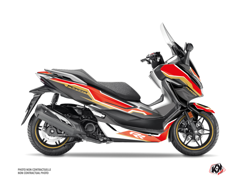 Honda Forza 300 Maxiscooter Run Graphic Kit Black