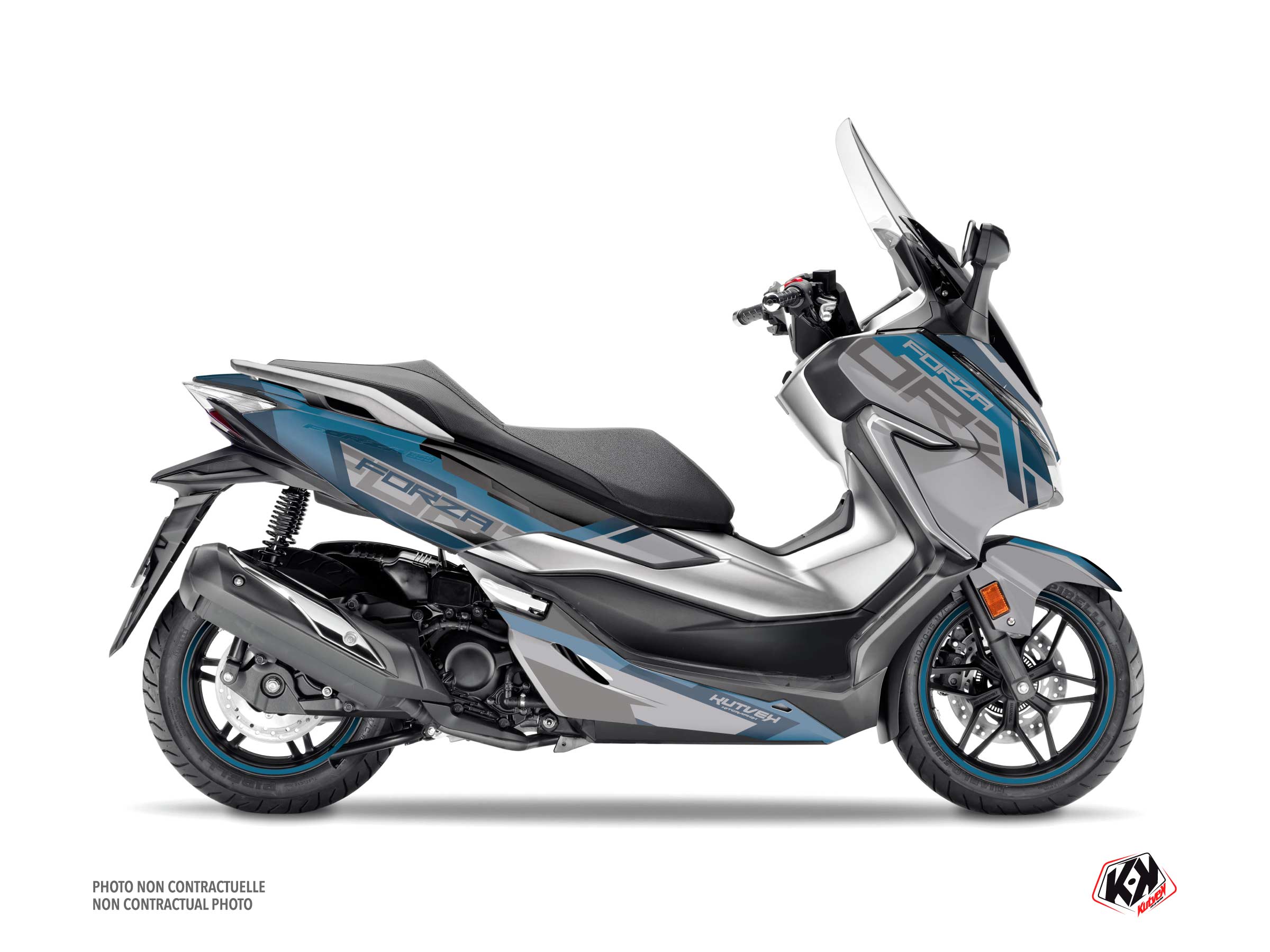 Honda Forza 125 Maxiscooter Challenge Graphic Kit Grey