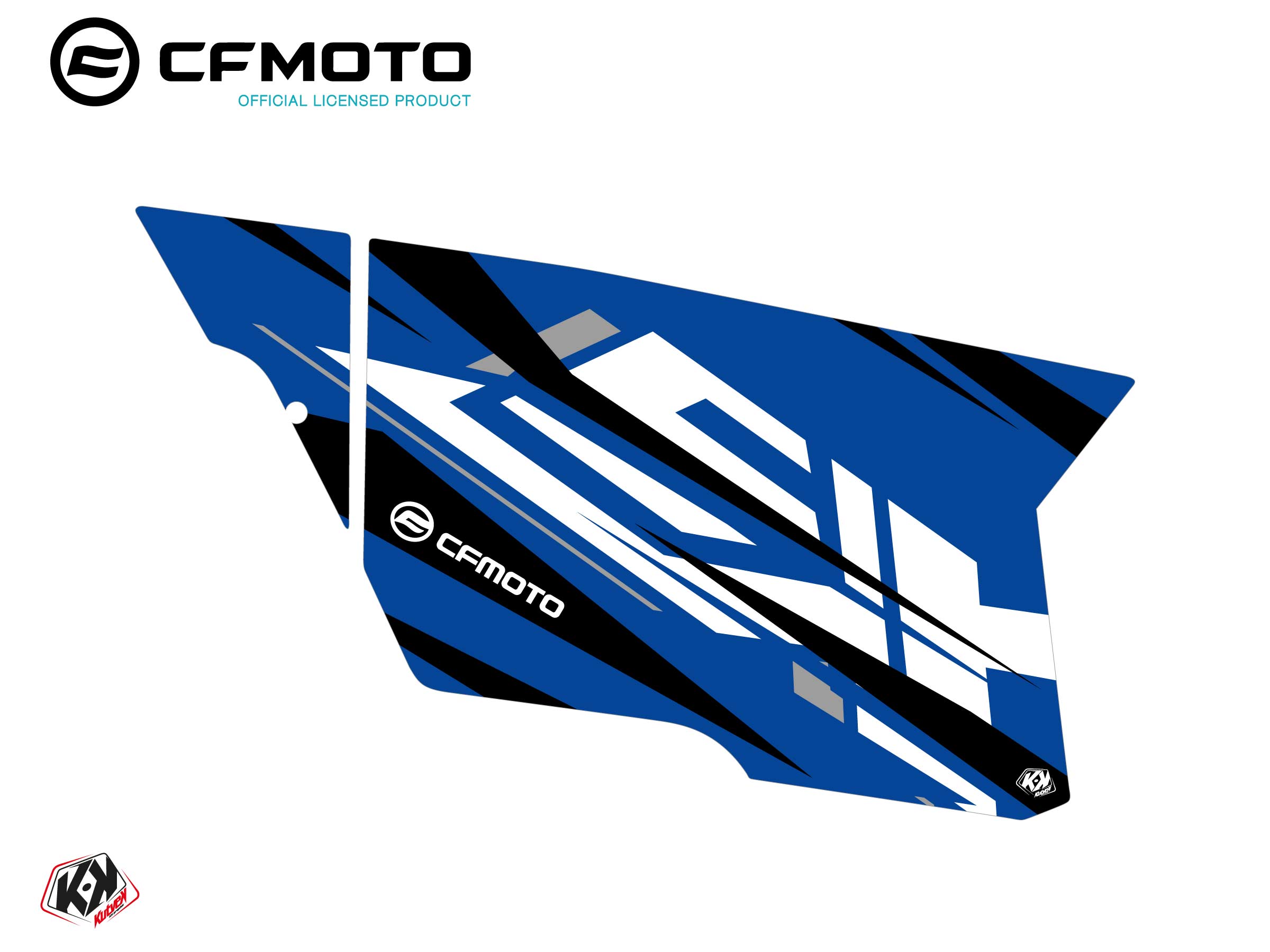 Kit Déco Portes Complètes PCZ10 CF Moto Zforce 500-550-800-1000 Bleu