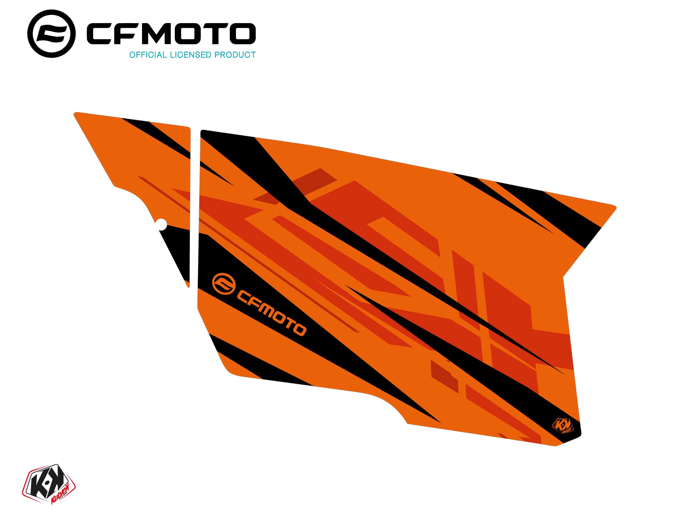 Kit Déco Portes Complètes PCZ10 CF Moto Zforce 500-550-800-1000 Orange