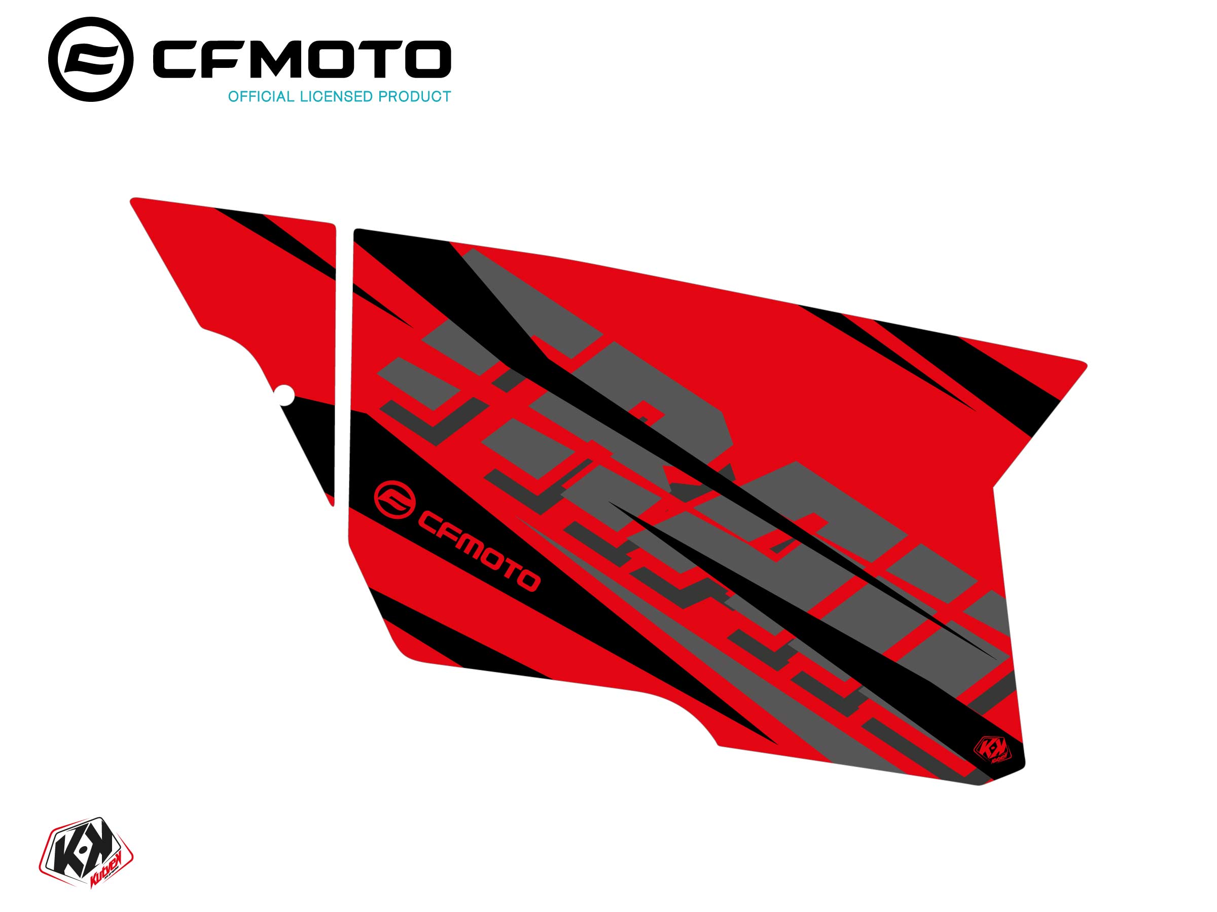 Kit Déco Portes Complètes PCZ11 CF Moto Zforce 500-550-800-1000 Rouge