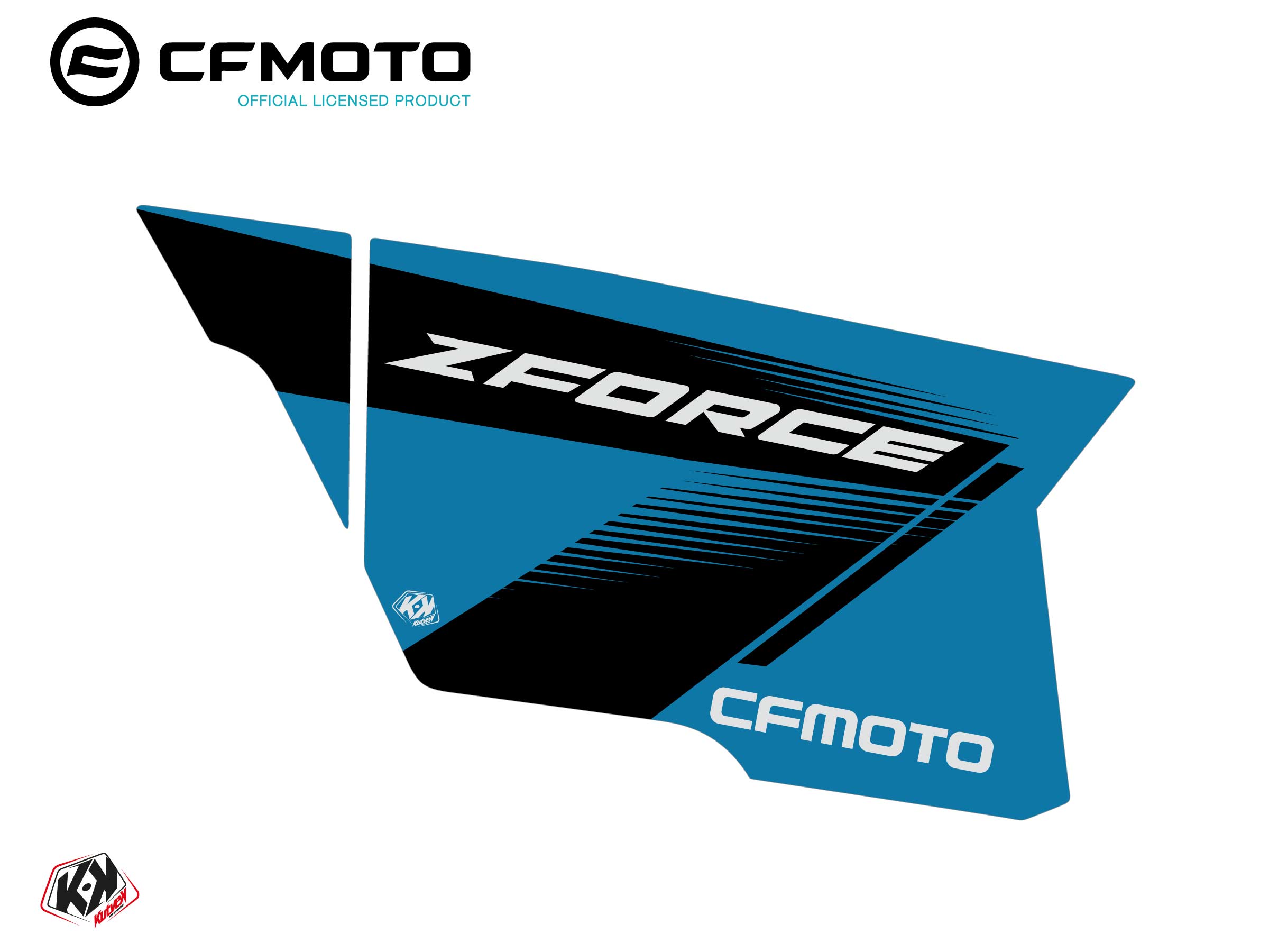 Kit Déco Portes Complètes PCZ13 CF Moto Zforce 500-550-800-1000 Bleu