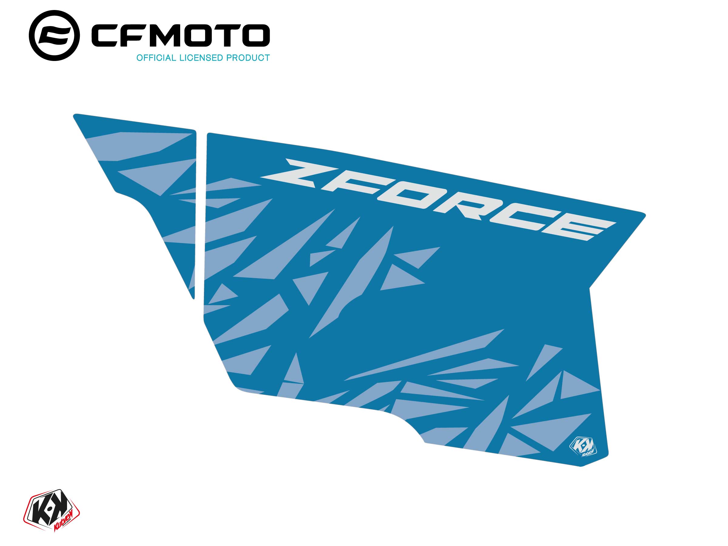 Graphic Kit Complete Doors PCZ14 CF Moto Zforce 500-550-800-1000 Blue