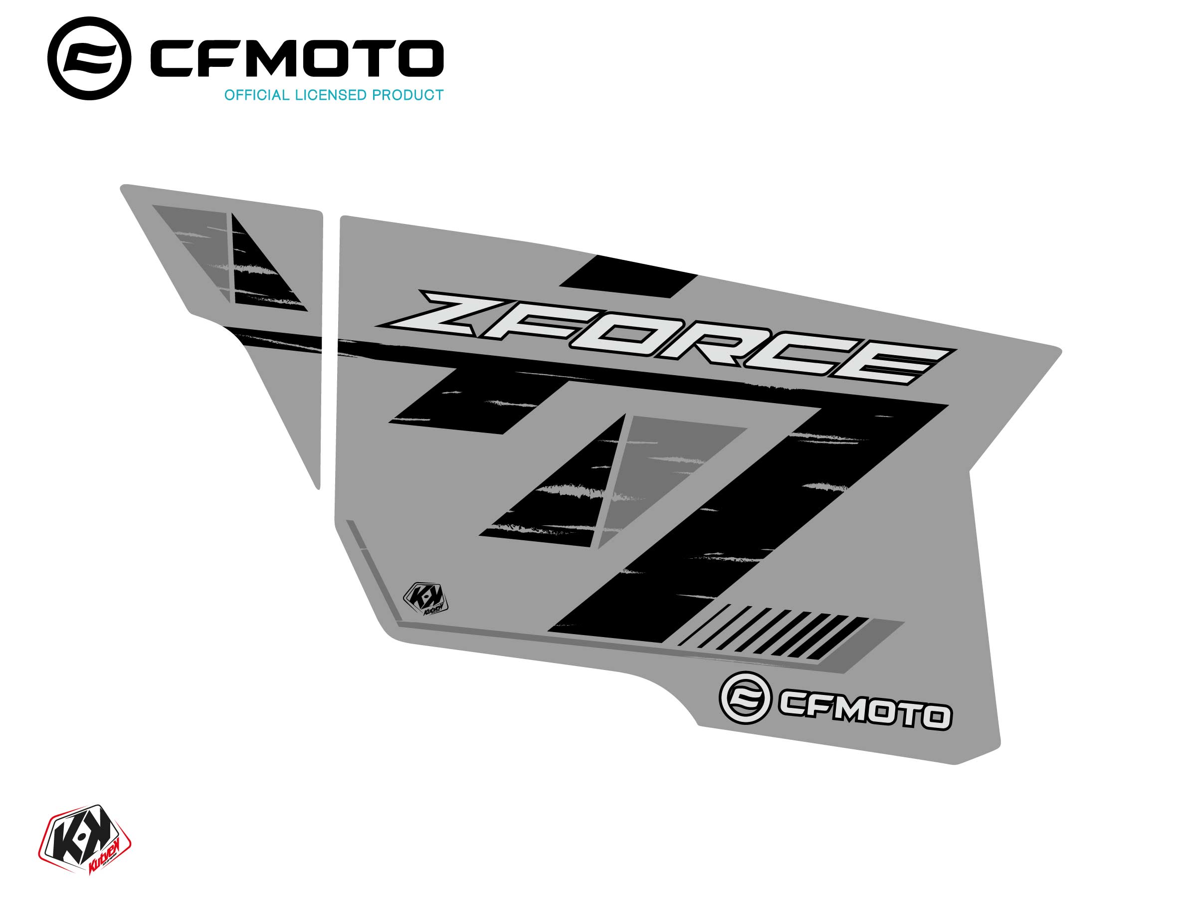 Graphic Kit Complete Doors PCZ15 CF Moto Zforce 500-550-800-1000 Grey