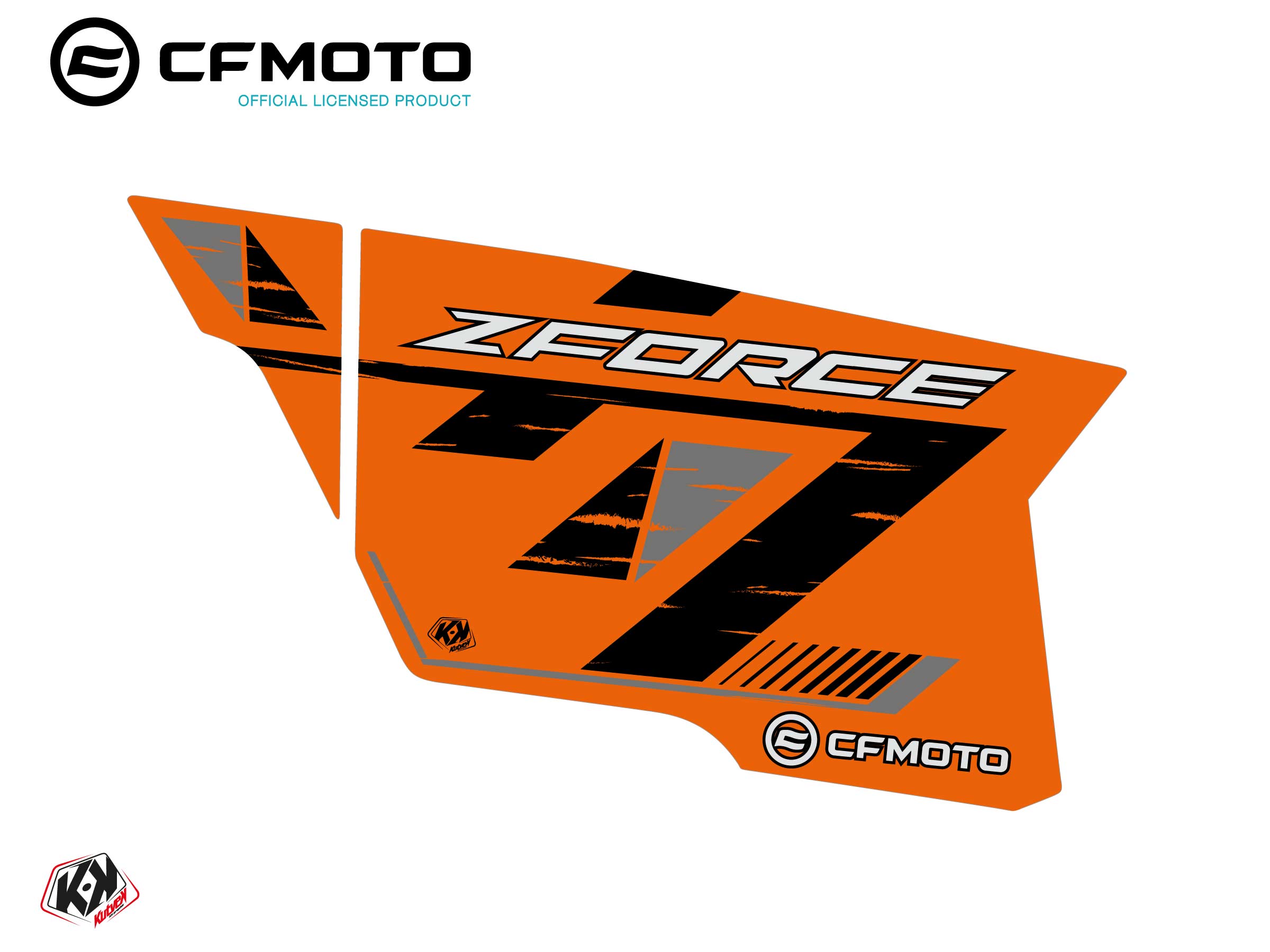 Graphic Kit Complete Doors PCZ15 CF Moto Zforce 500-550-800-1000 Orange