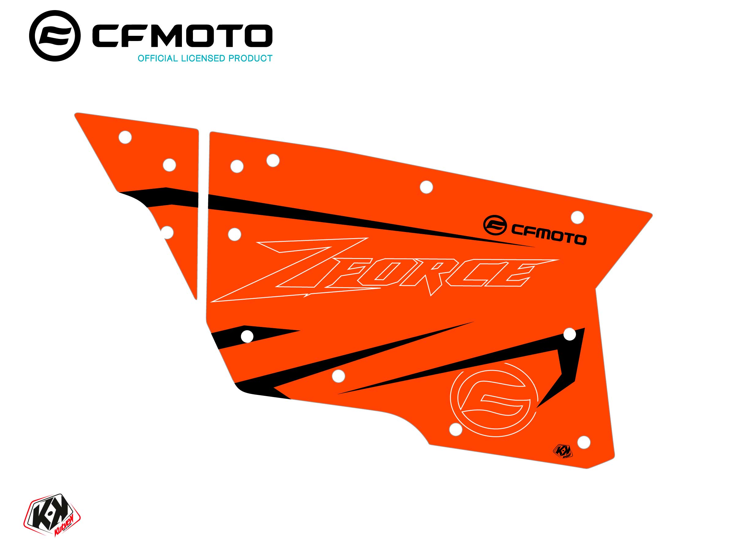 Graphic Kit Complete Doors PCZ17 CF Moto Zforce 500-550-800-1000 Orange
