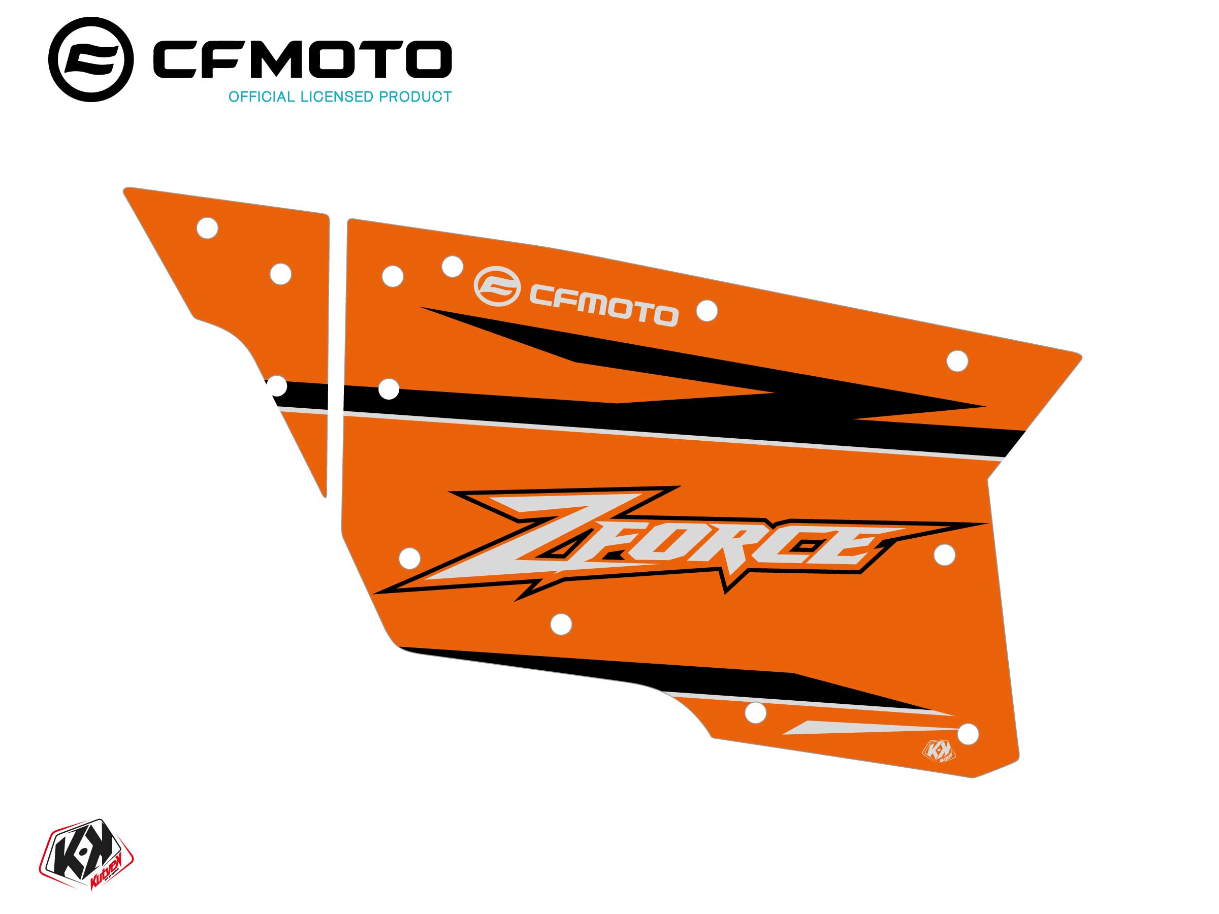 Graphic Kit Complete Doors PCZ19 CF Moto Zforce 500-550-800-1000 Orange