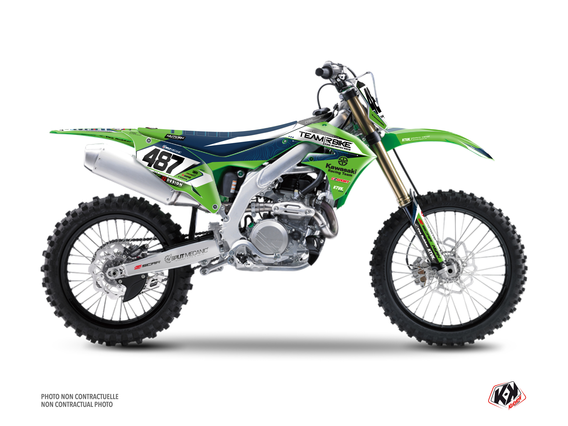 Kawasaki Kx 450 F Dirt Bike Replica Team Rbike K23 Graphic Kit