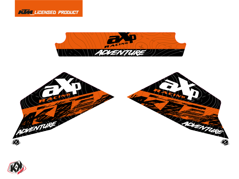 Kit Déco Sabot Moteur AXP Moto Gear KTM 790-890 Adventure Orange