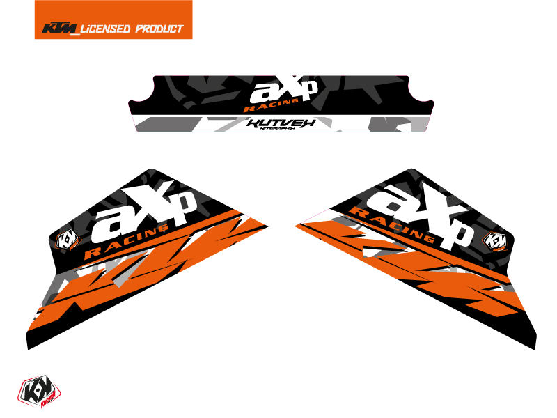 Kit Déco Sabot Moteur AXP Moto Kombat KTM 790-890 Adventure Gris Orange